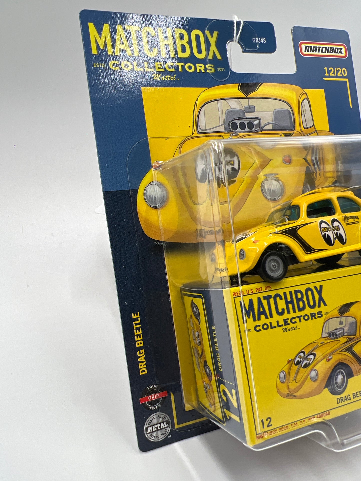 Matchbox Collectors #12 Drag Beetle Yellow Mooneyes 169M
