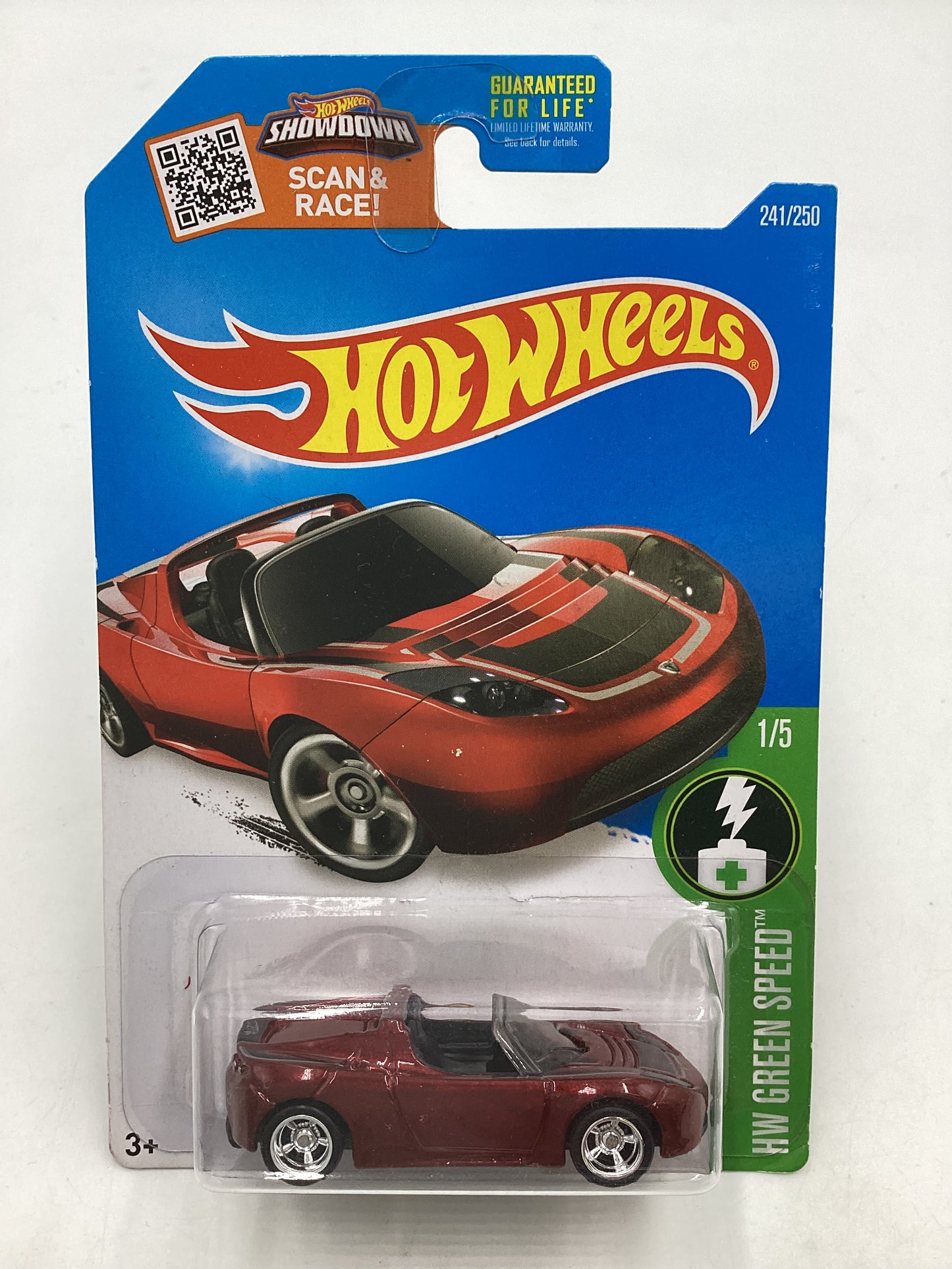 2016 Hot Wheels Super treasure hunt #241 Tesla Roadster W/ Protector STH