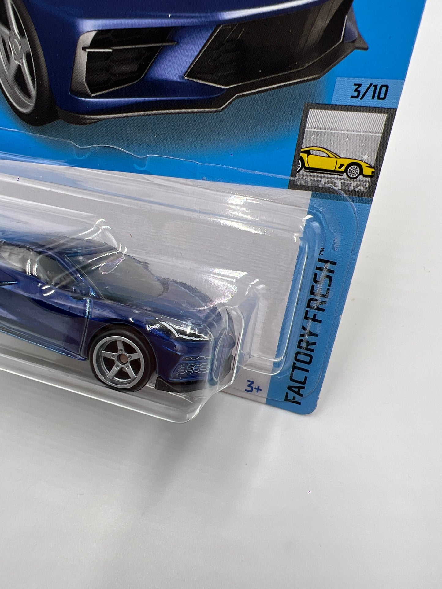 2022 Hot Wheels Super Treasure Hunt #106 2020 Corvette Blue W/Protector