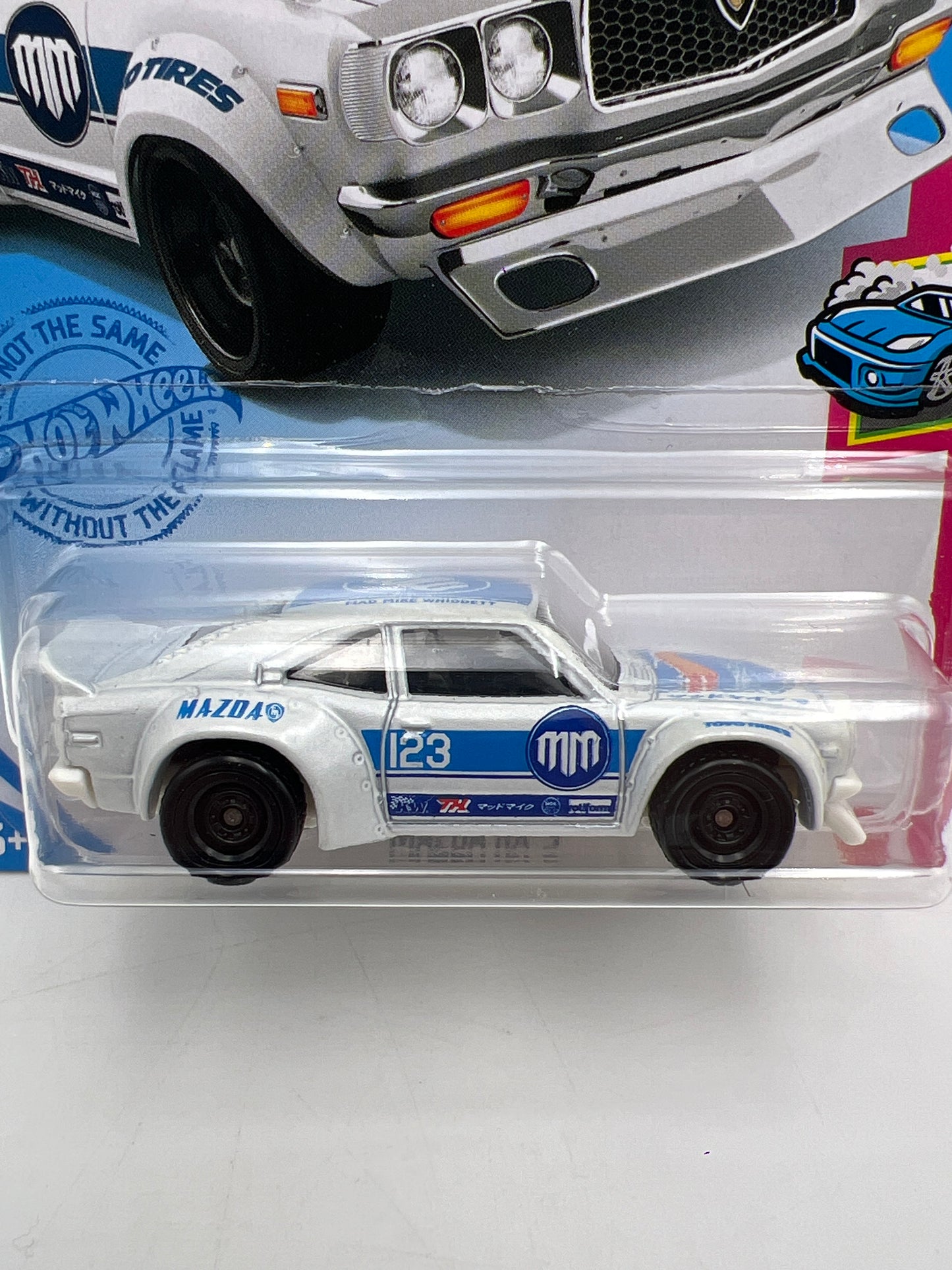 2021 Hot Wheels Super Treasure Hunt #137 Mazda RX-3 White W/Protector