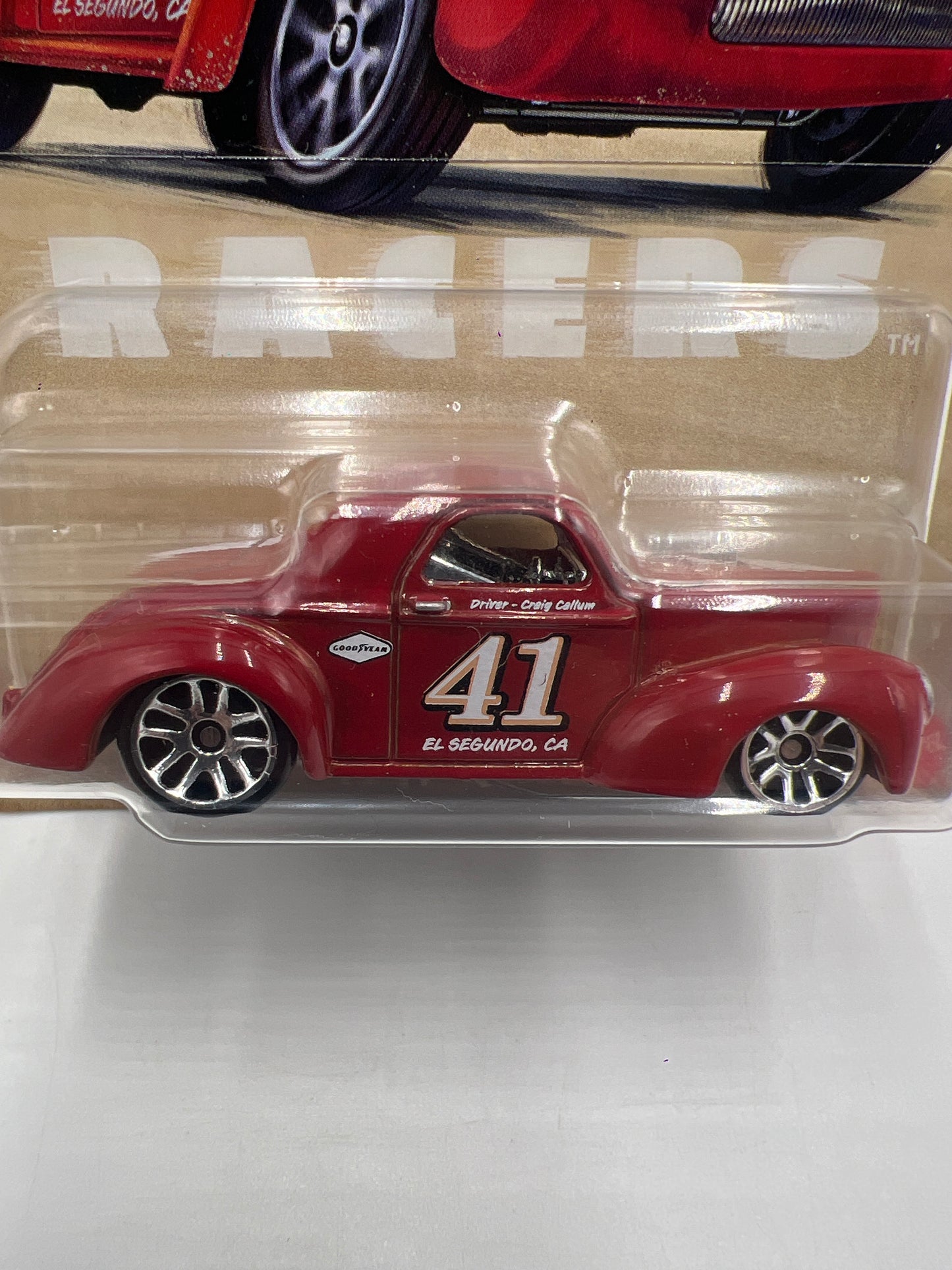 2025 Hot Wheels Silver Series Salt Flat Racers #3 1941 Willys Red 156E
