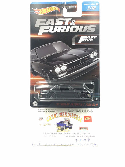 2023 hot wheels fast and furious Series 3  #5 1971 Nissan Skyline H/T 2000 Gt-R