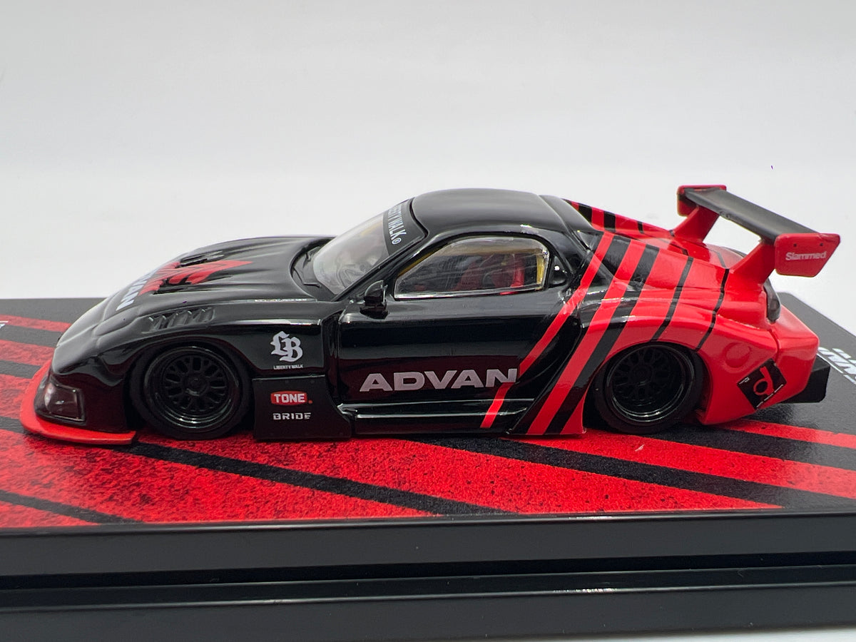 Inno64 1:64 LBWK Mazda FD3S RX-7 LB-Super Silhouette Advan Black/Red
