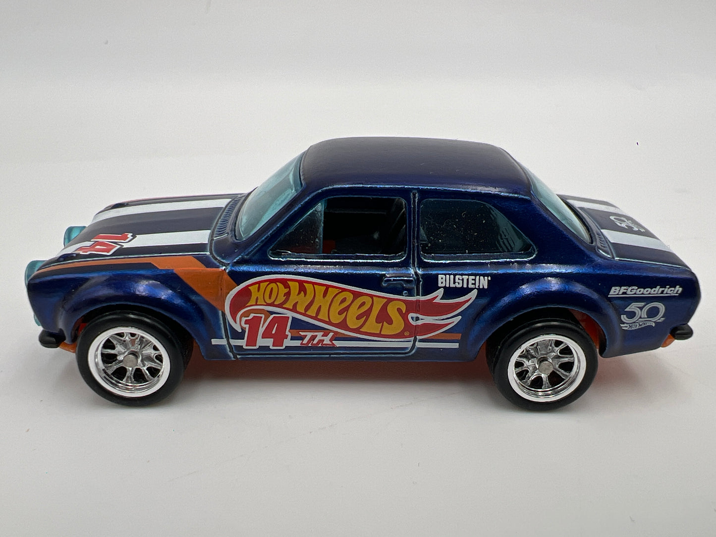 2018 Hot Wheels 1/64 Super Treasure Hunt 70 Ford Escort RS1600 Blue Loose