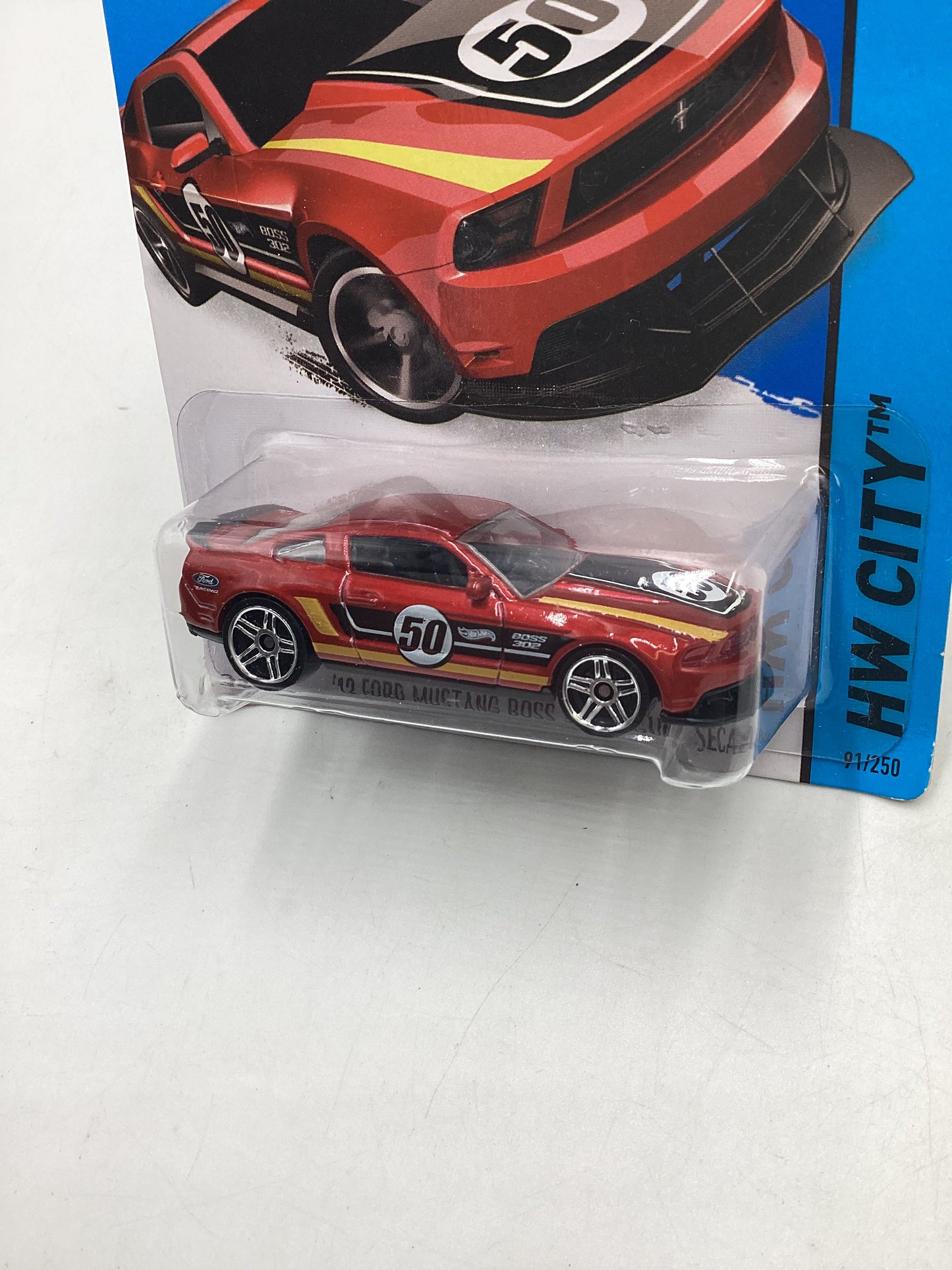 2014 HW City #91 12 Ford Mustang Boss 302 Laguna Seca Red 22E