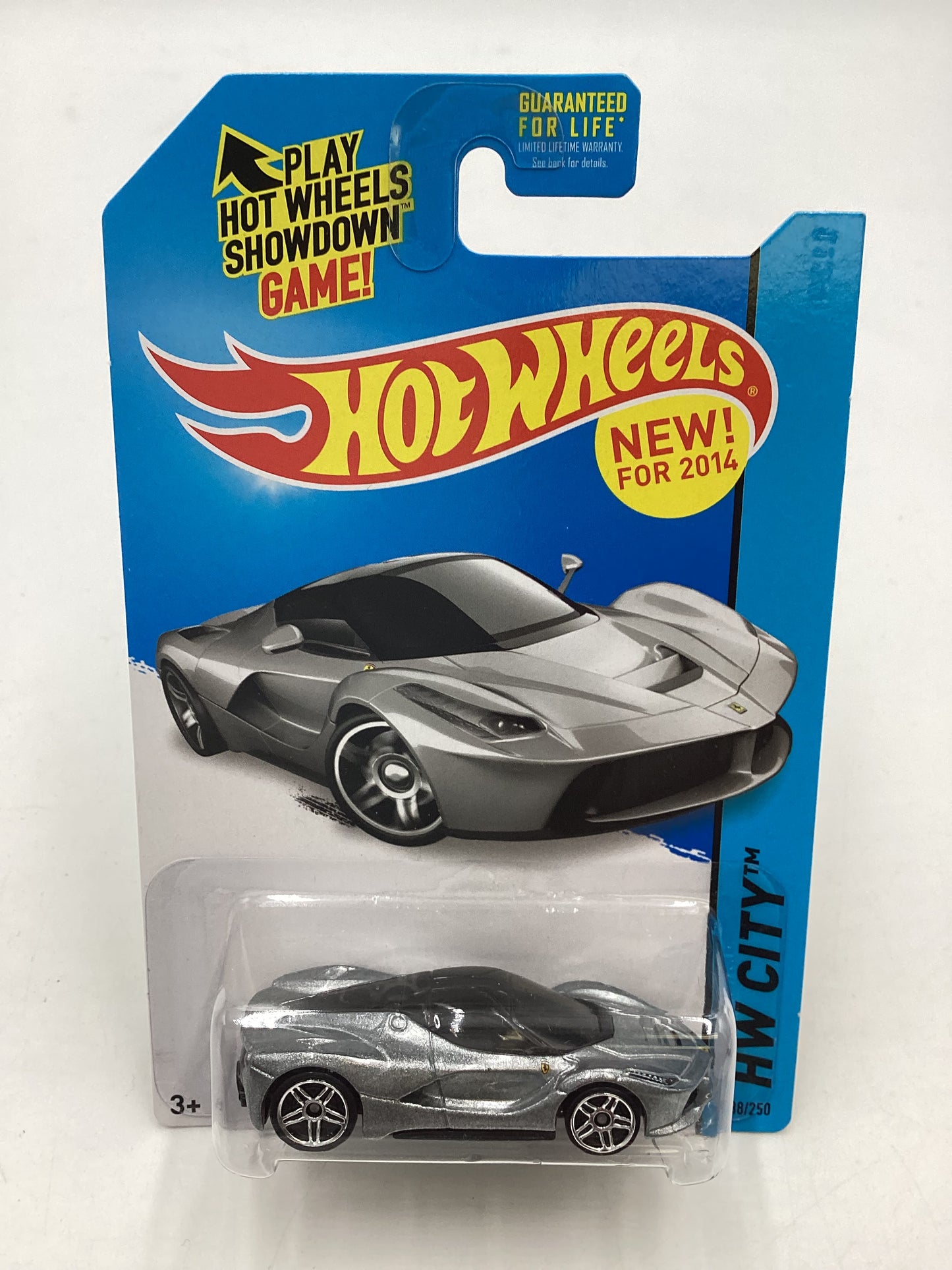 2014 Hot wheels #38 Laferrari Silver w/Protector