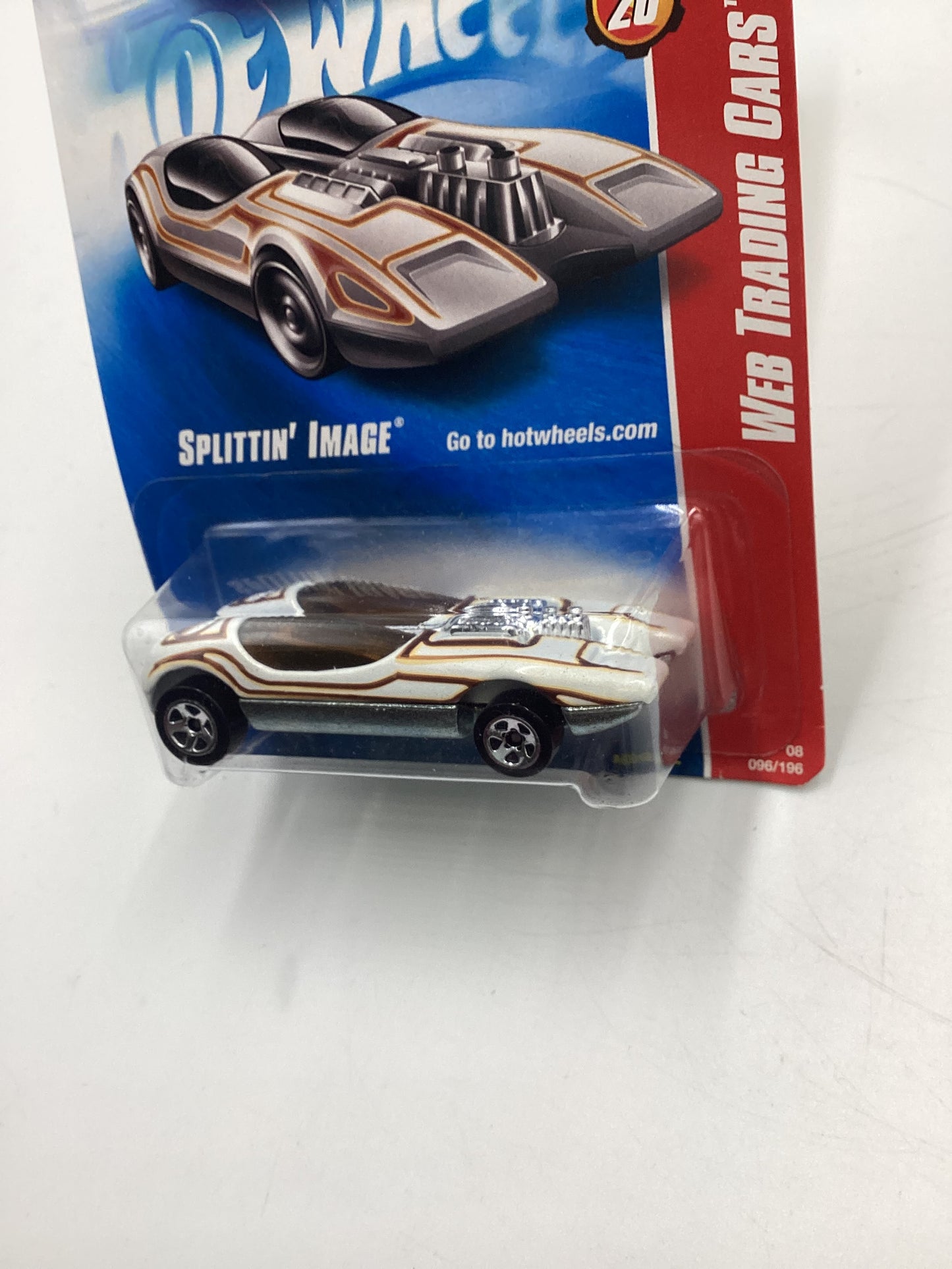 2008 Hot Wheels Web Trading Cars #96 Splittin Image White