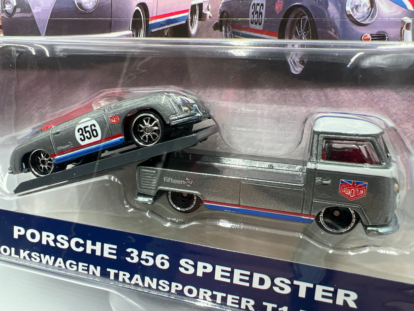 Hot Wheels Car Culture Team Transport #1 Porsche 356 Speedster Volkswagen T1 Pickup W/Protector