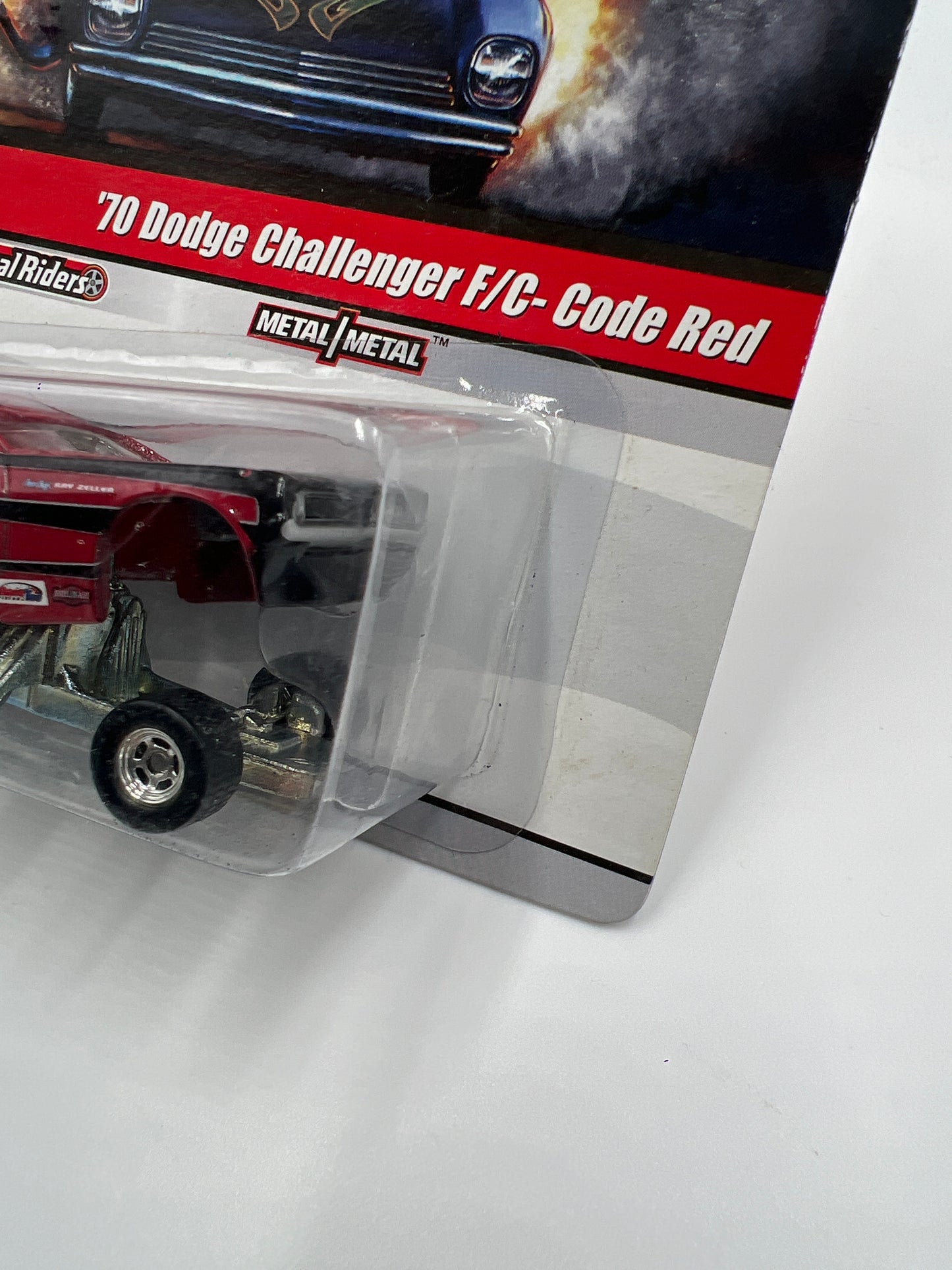 Hot Wheels Premium Drag Strip Demons #2 70 Dodge Challenger F/C Code Red (Cracked Blister) SR