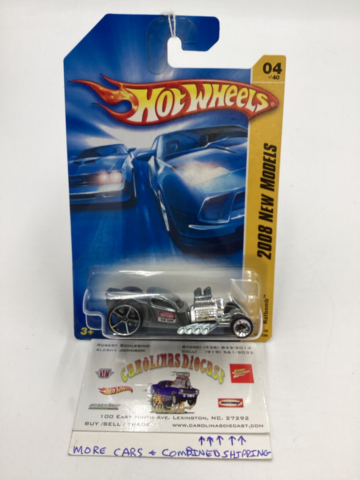 2008 Hot Wheels New Models #4 Ratbomb Silver AA5