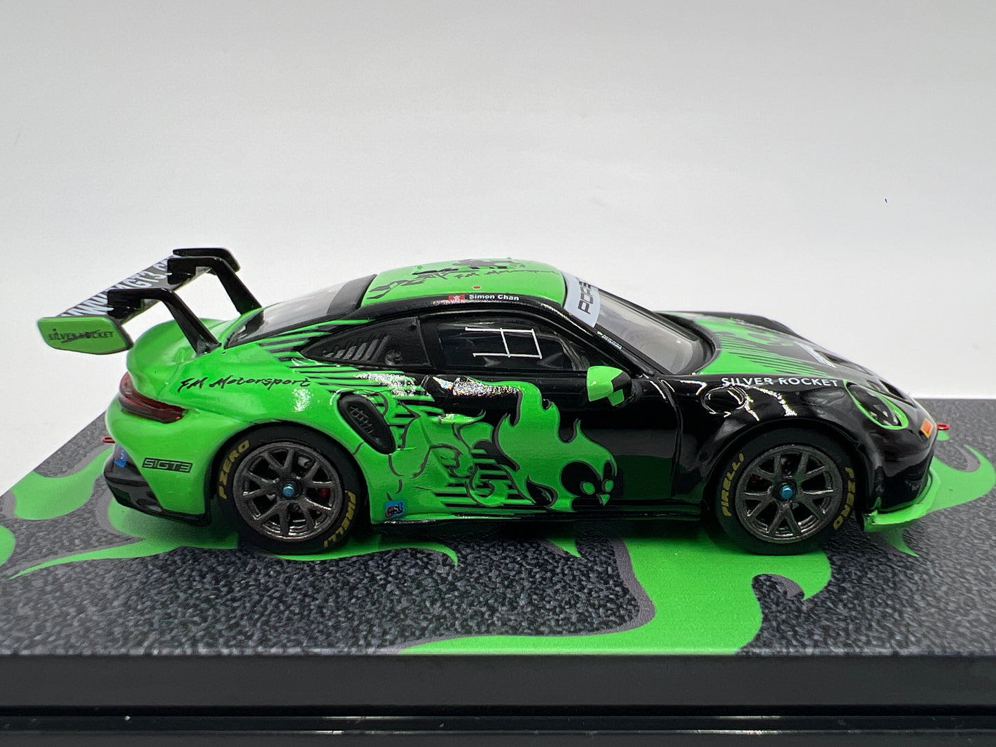 Tarmac Works x IXO Models Porsche 911 GT3 Cup 992 Fire Monkey Motorsport