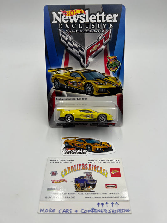 2024 Hot Wheels 24th Annual Collector Nationals Newsletter Corvette C8.R Yellow Chris Stangler Custom #472/1000 W/Protector