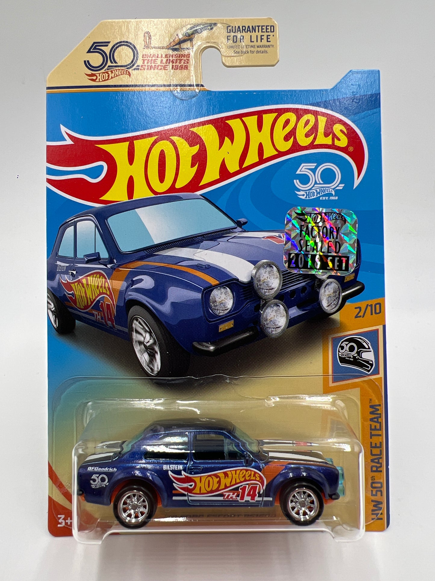 2018 Hot Wheels Factory Sealed Super Treasure Hunt 70 Ford Escort RS1600 Blue W/Protector