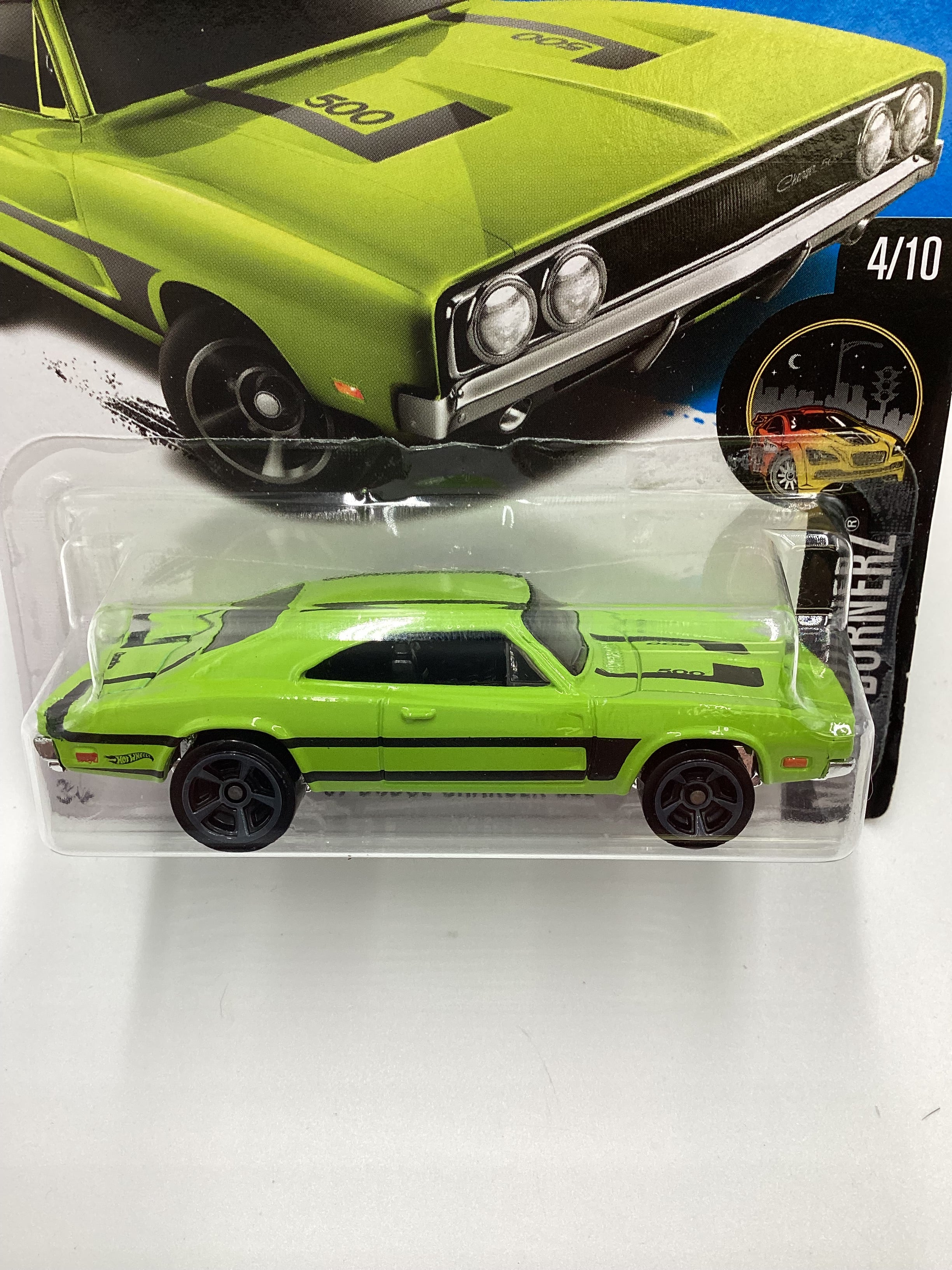 2019 Hot wheels #84 69 Dodge Charger 500 Light Green 54A