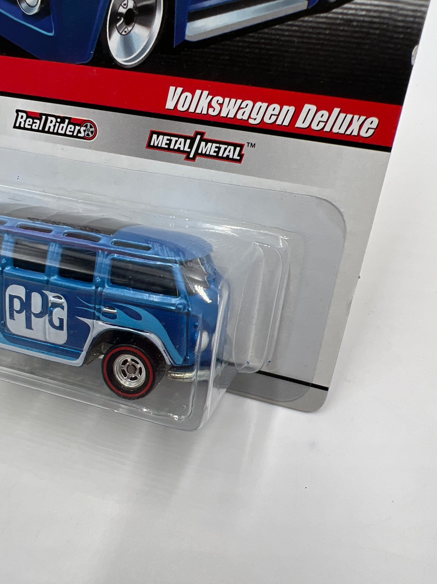 Hot Wheels Premium Delivery Slick Rides #17 Volkswagen Deluxe Blue PPG W/Protector