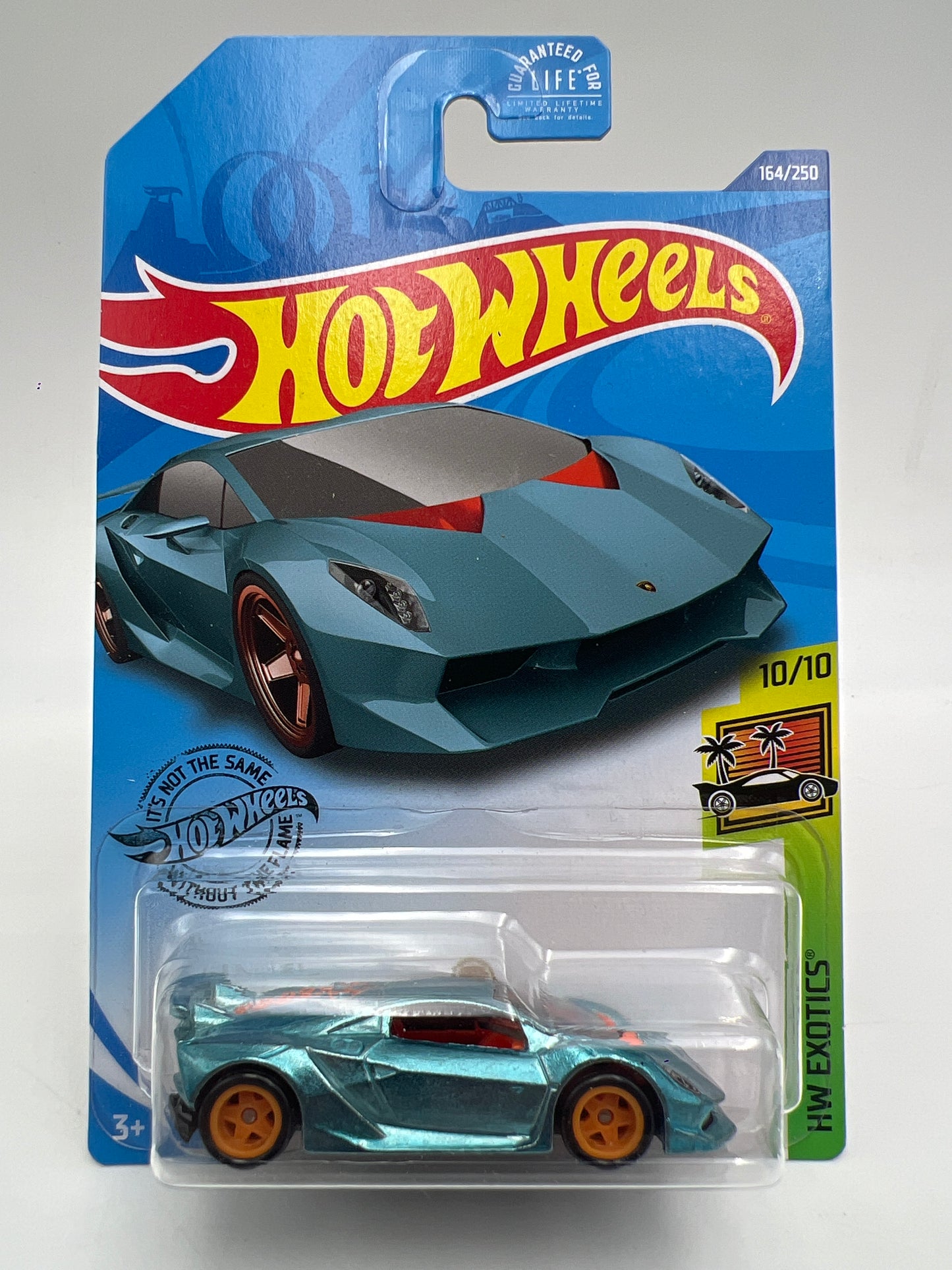 2020 Hot Wheels Super Treasure Hunt #164 Lamborghini Sesto Elemento Blue W/Protector