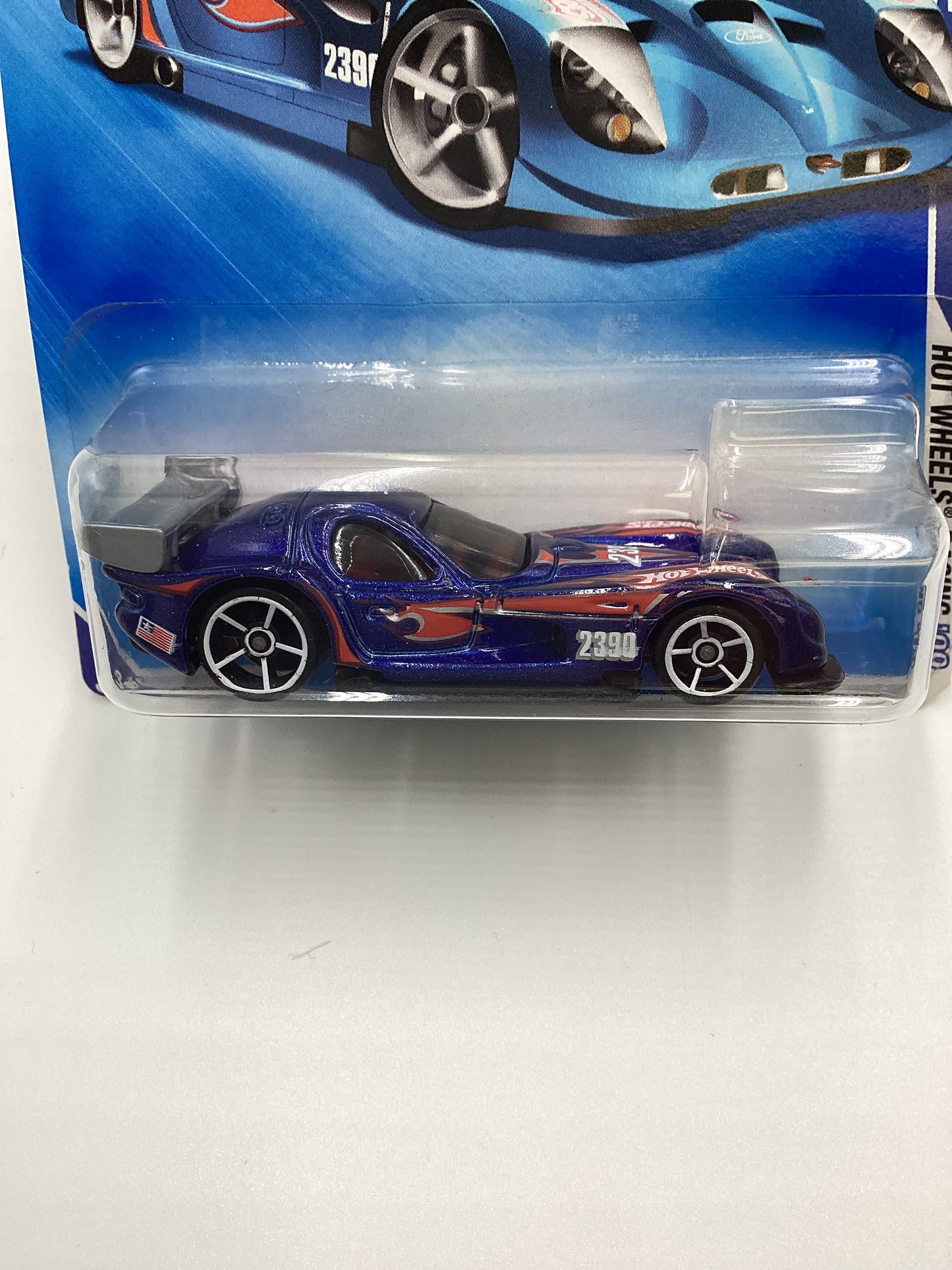 2009 Hot Wheels #070 Panoz GTR-1 Blue OH5 White Wheels 59B