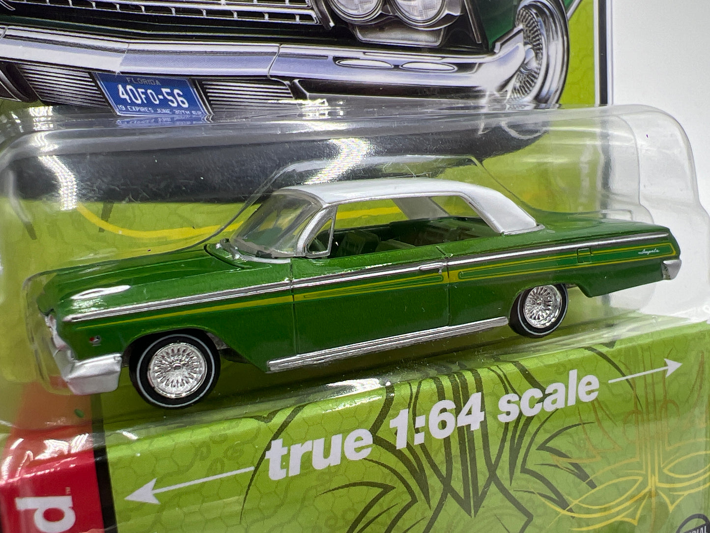 Auto World Mijo Exclusives Custom Lowriders 1962 Chevy Impala SS Hardtop Green 181C