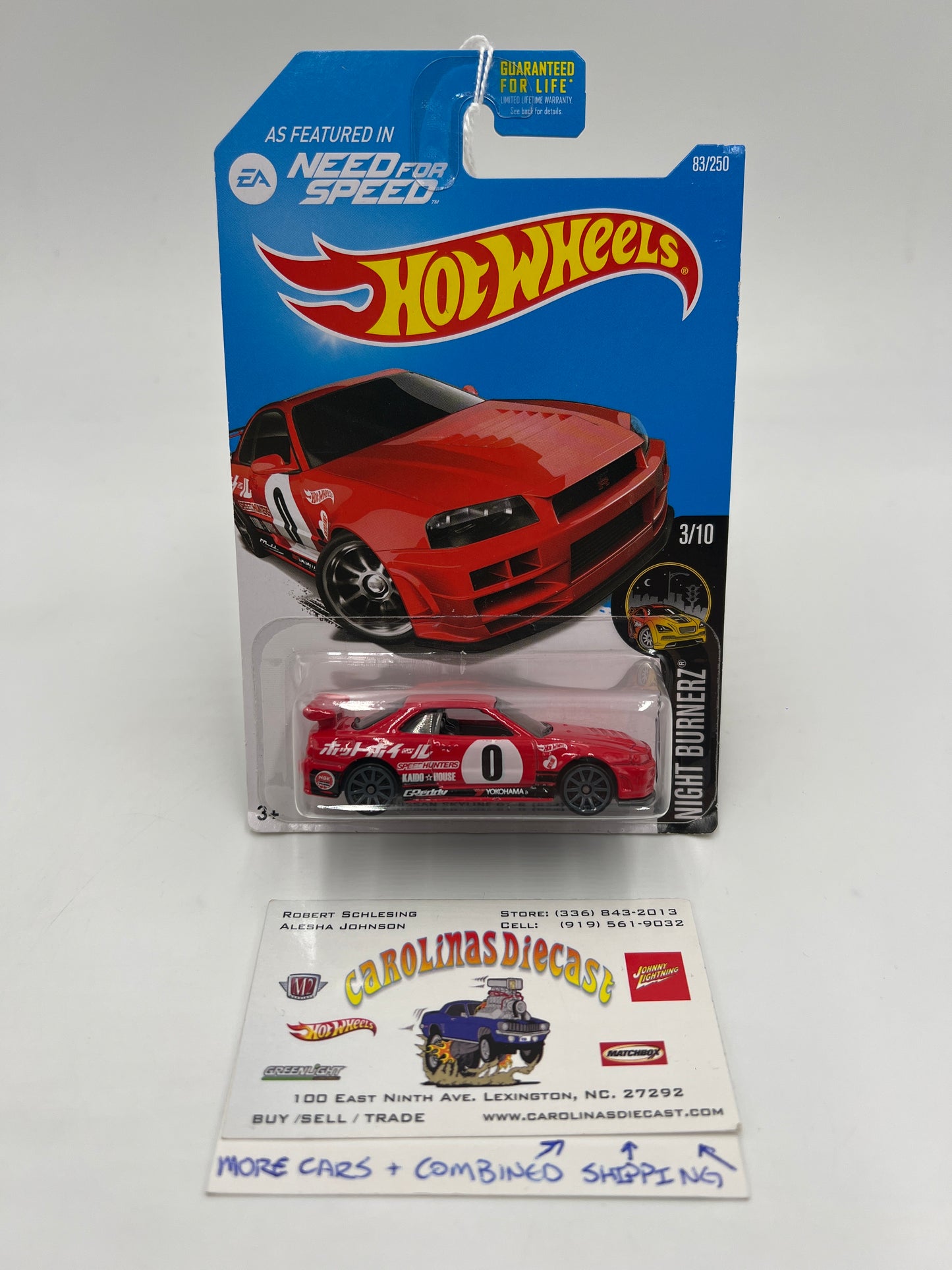 2016 Hot Wheels Nightburnerz #83 Nissan Skyline GT-R R34 Red Need for Speed