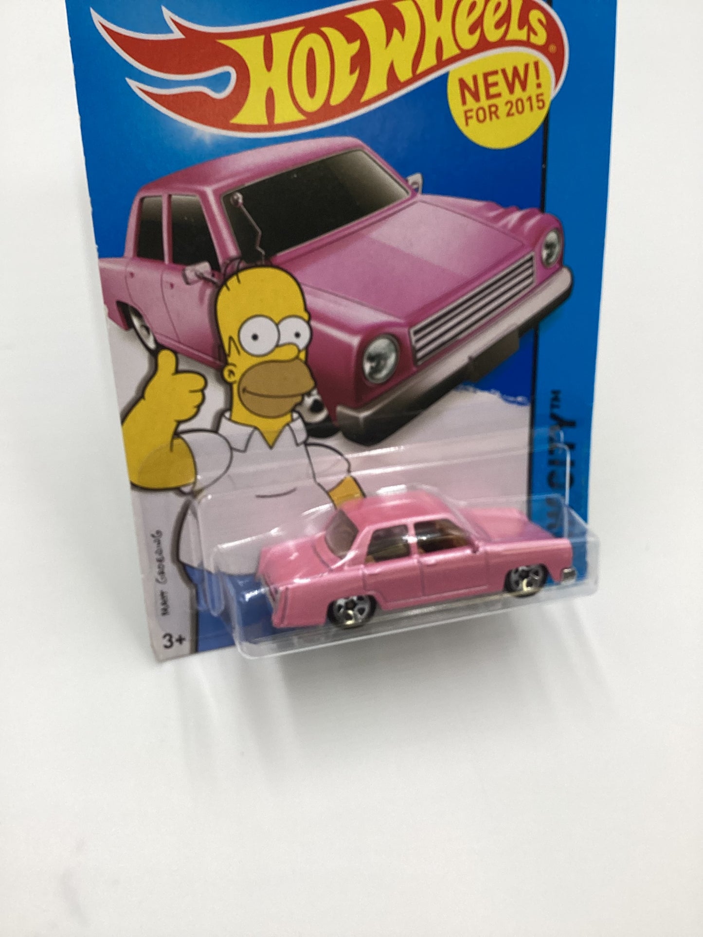 2015 Hot wheels HW City #56 The Simpsons Family Car Pink 122A