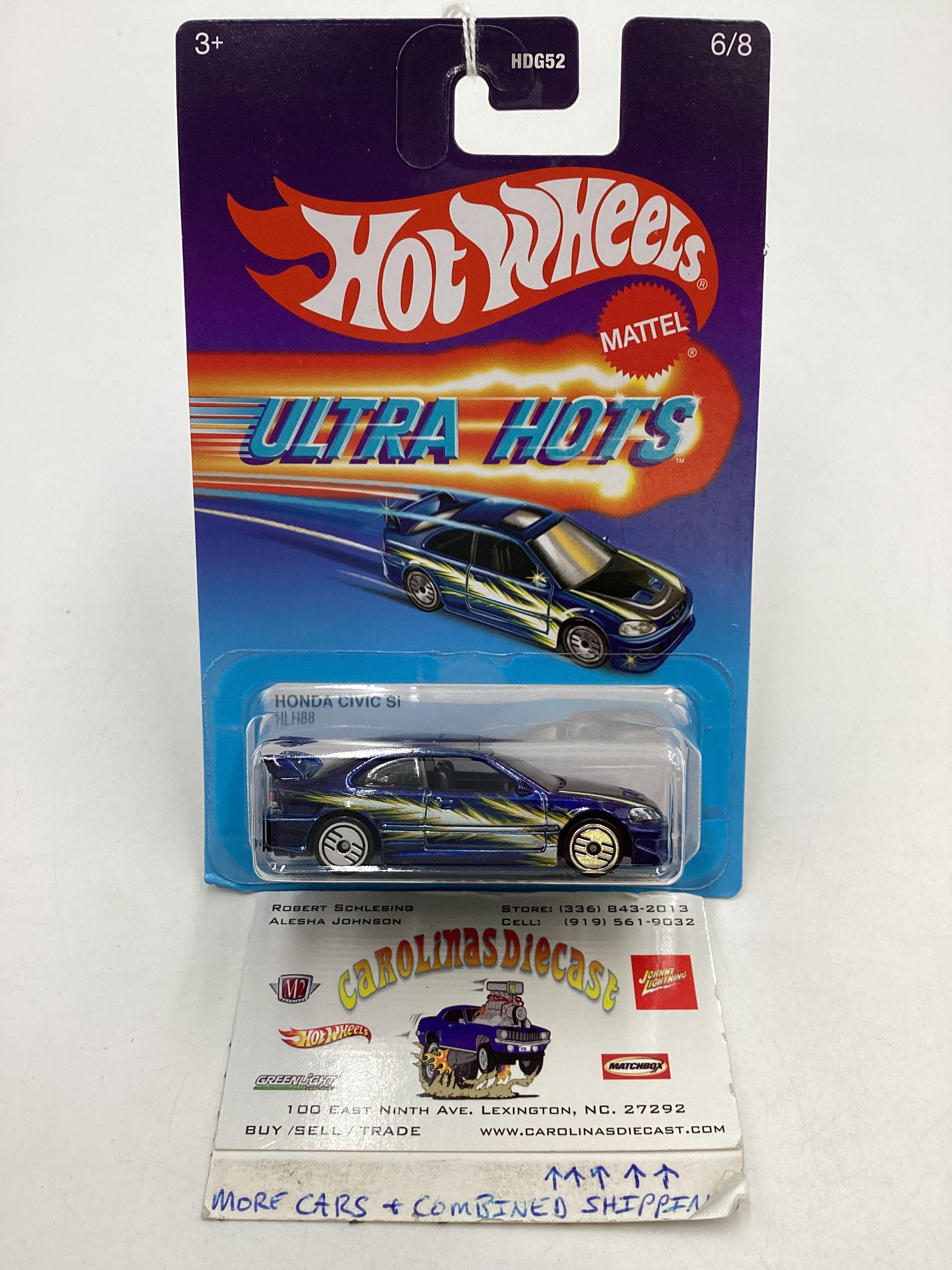 2023 Hot wheels Target Ultra Hots #6 Honda Civic Si Blue 156A