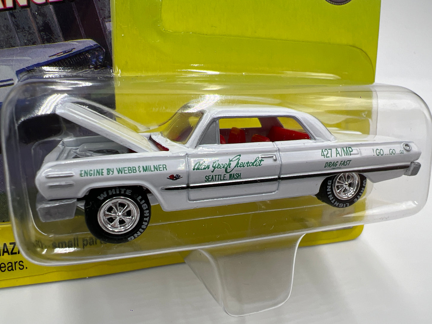 Johnny Lightning White Lightning Chase Super Chevy Impala Z-11 White