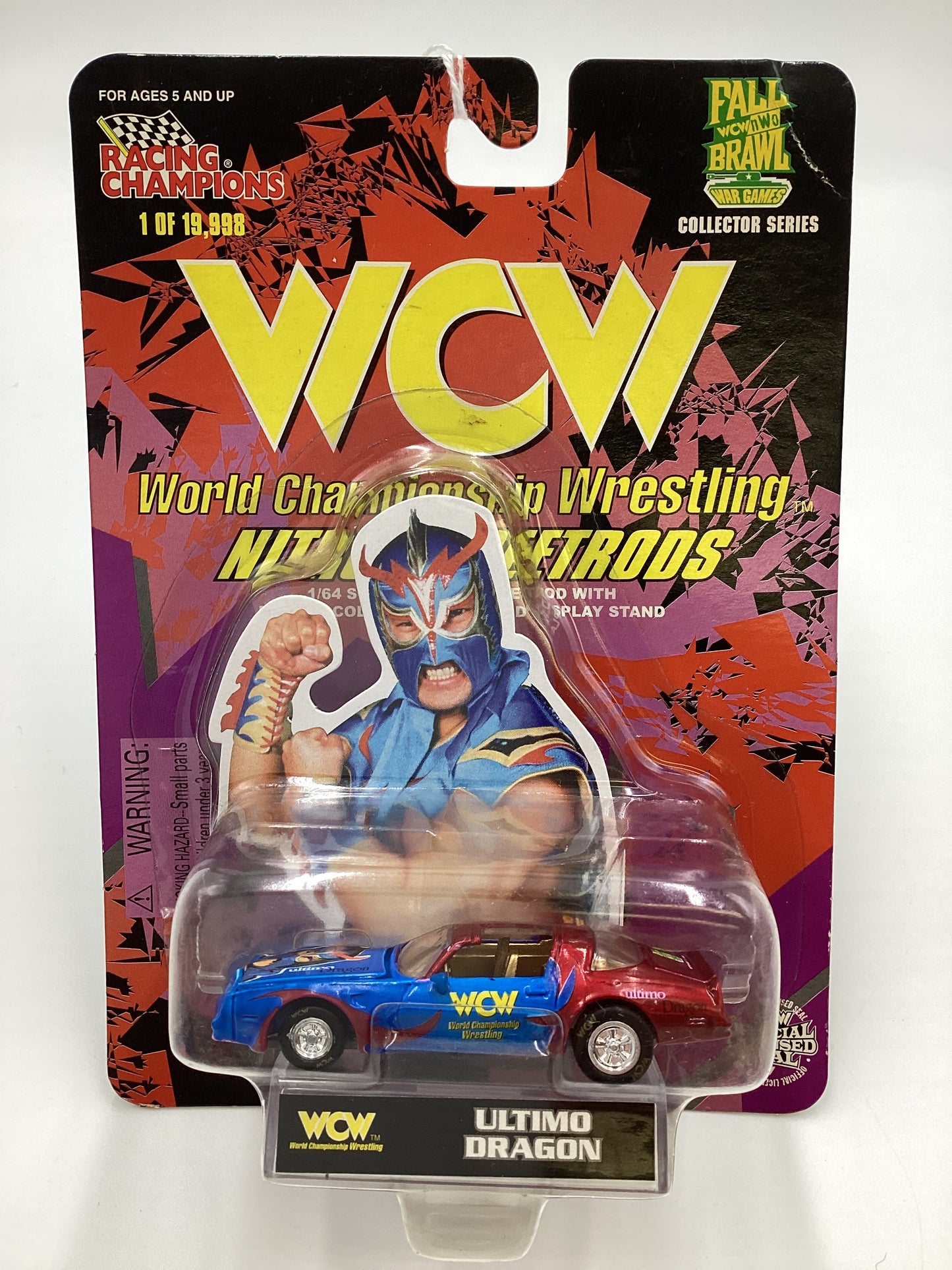Racing Champions WCW Nitro Streetrods Ultimo Dragon Pontiac Firebird Trans Am Red/Blue SR