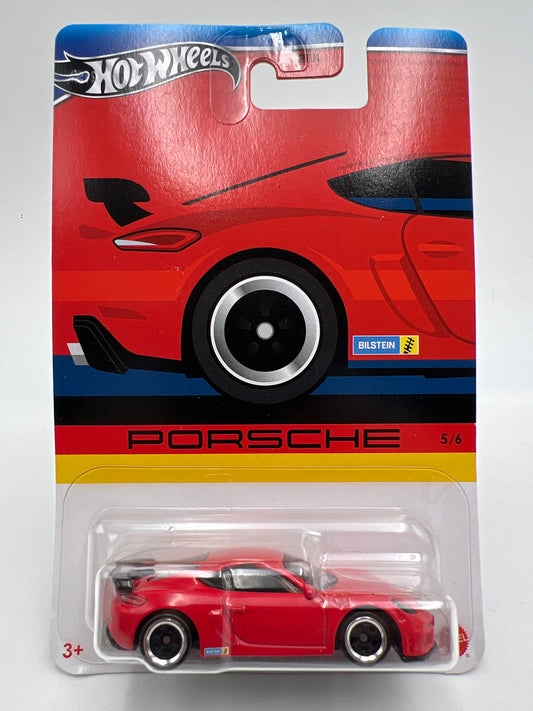 Hot Wheels Porsche Series #5 Porsche 718 Cayman GT4 Red 166H