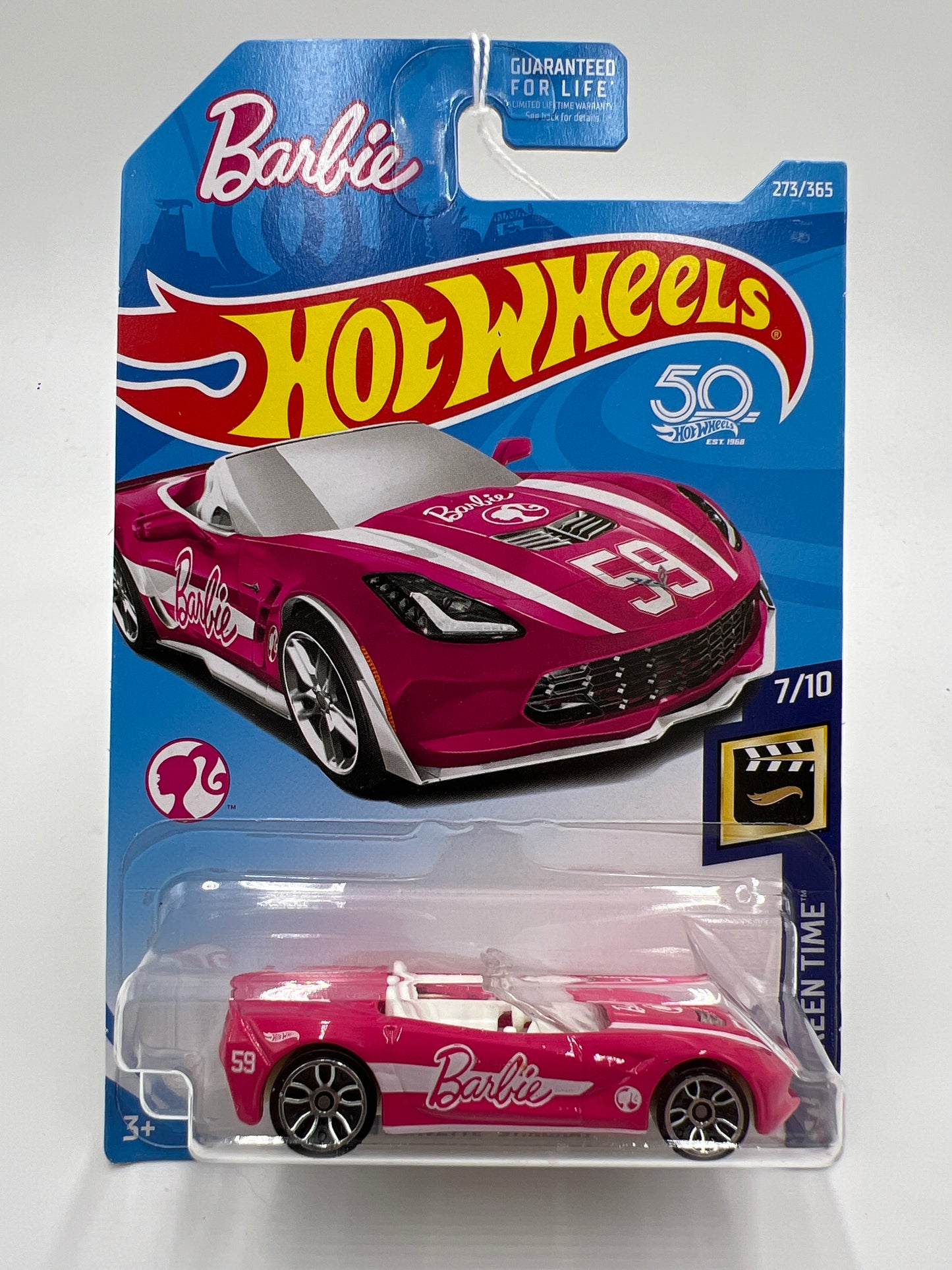2018 Hot Wheels HW Screen Time #273 14 Corvette Stingray Pink Barbie  122A