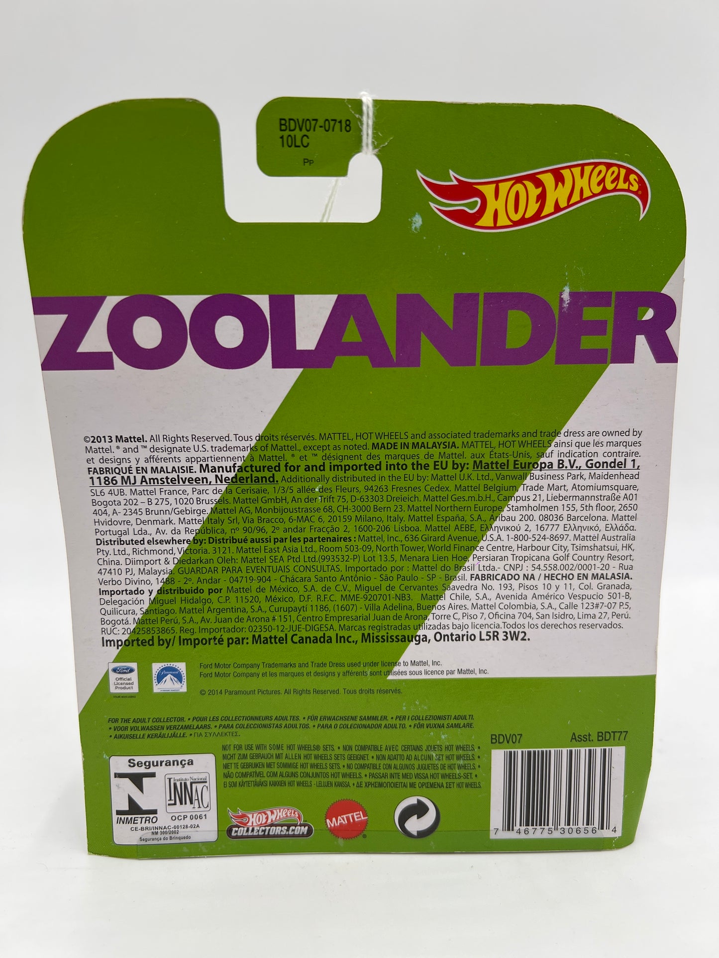 Hot Wheels Retro Entertainment Zoolander 67 Ford Bronco Silver