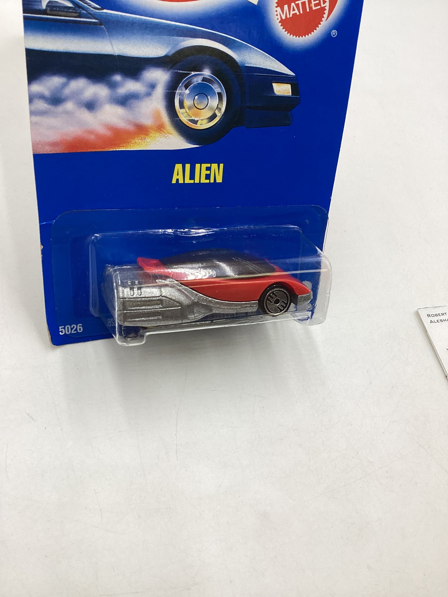 Hot Wheels Blue Card Collector No. 62 Alien Red UH Chrome Wheels 239H