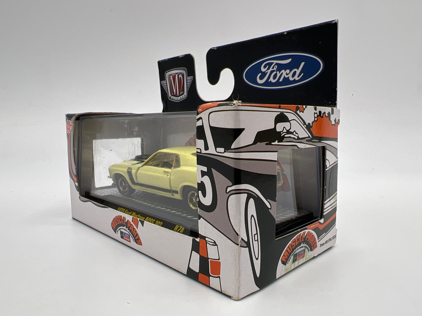 M2 Machines CHASE 1970 Ford Mustang Boss 302 Yellow R78