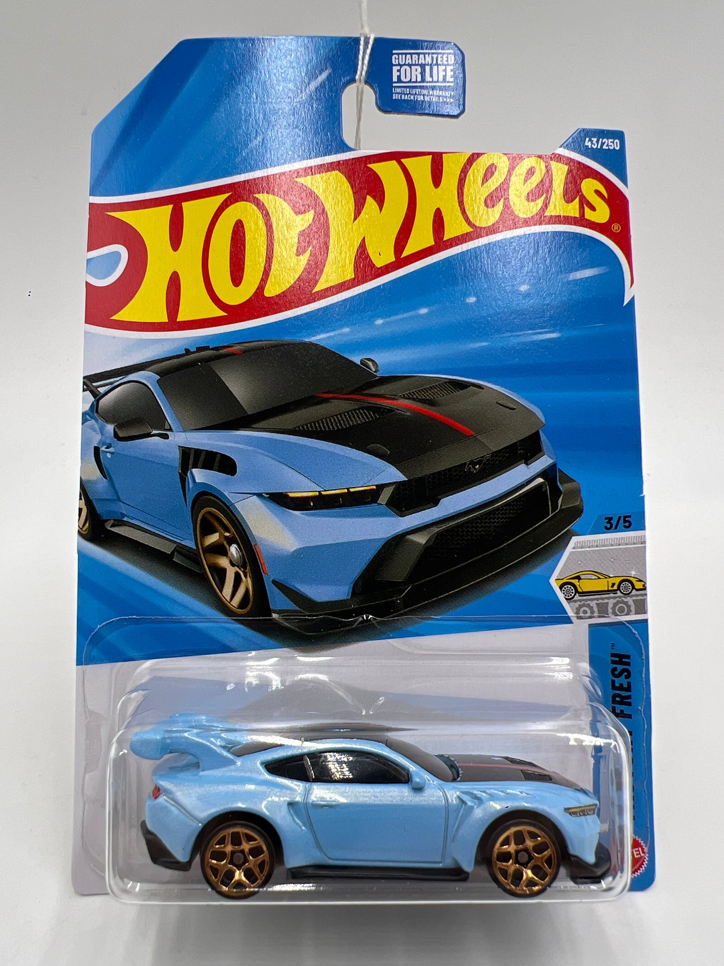 2026 Hot Wheels B Case Factory Fresh #43 Ford Mustang GTD Light Blue 29D