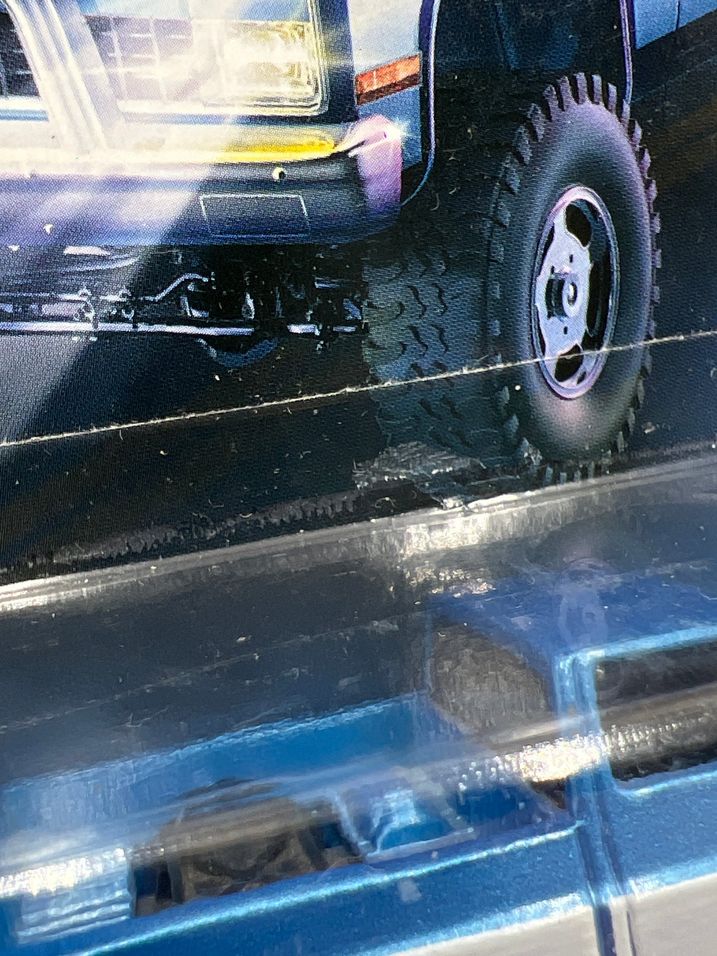 Hot Wheels Premium Boulevard #5 83 Chevy Silverado 4x4 Blue W/Protector Partial Reglue Blister