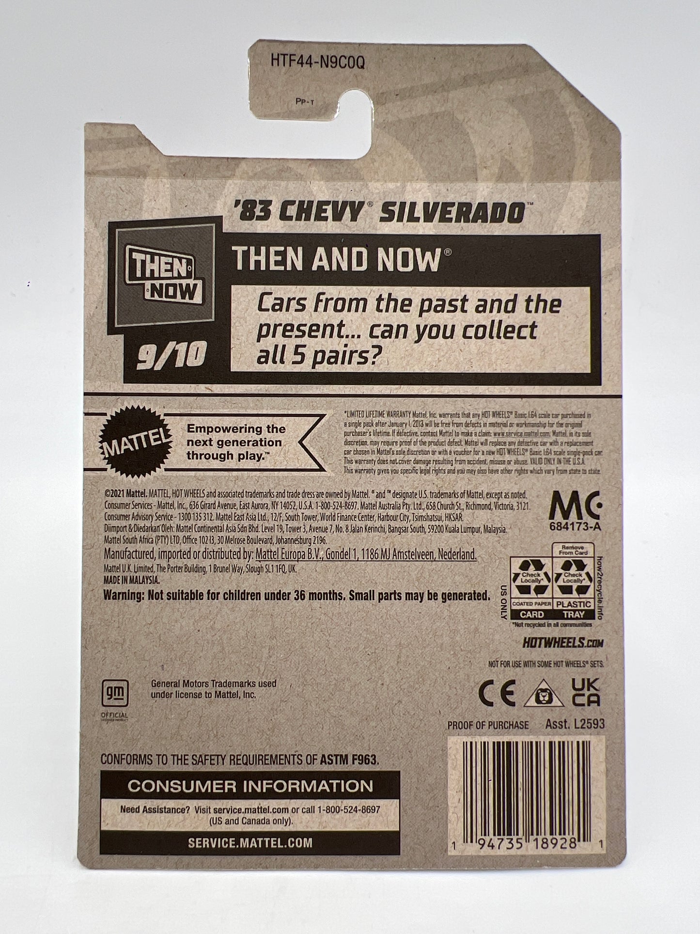 2024 Hot Wheels Super Treasure Hunt #249 83 Chevy Silverado Blue W/Protector