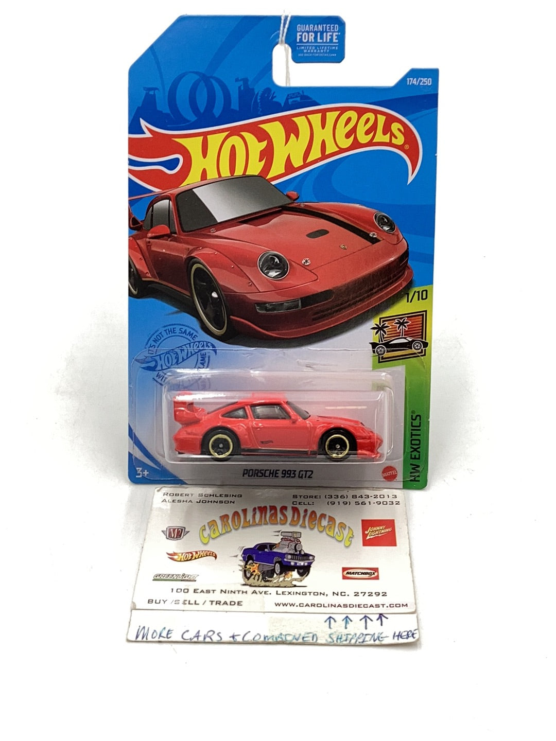 2021 hot wheels  #174 Porsche 993 GT2 Red 100E