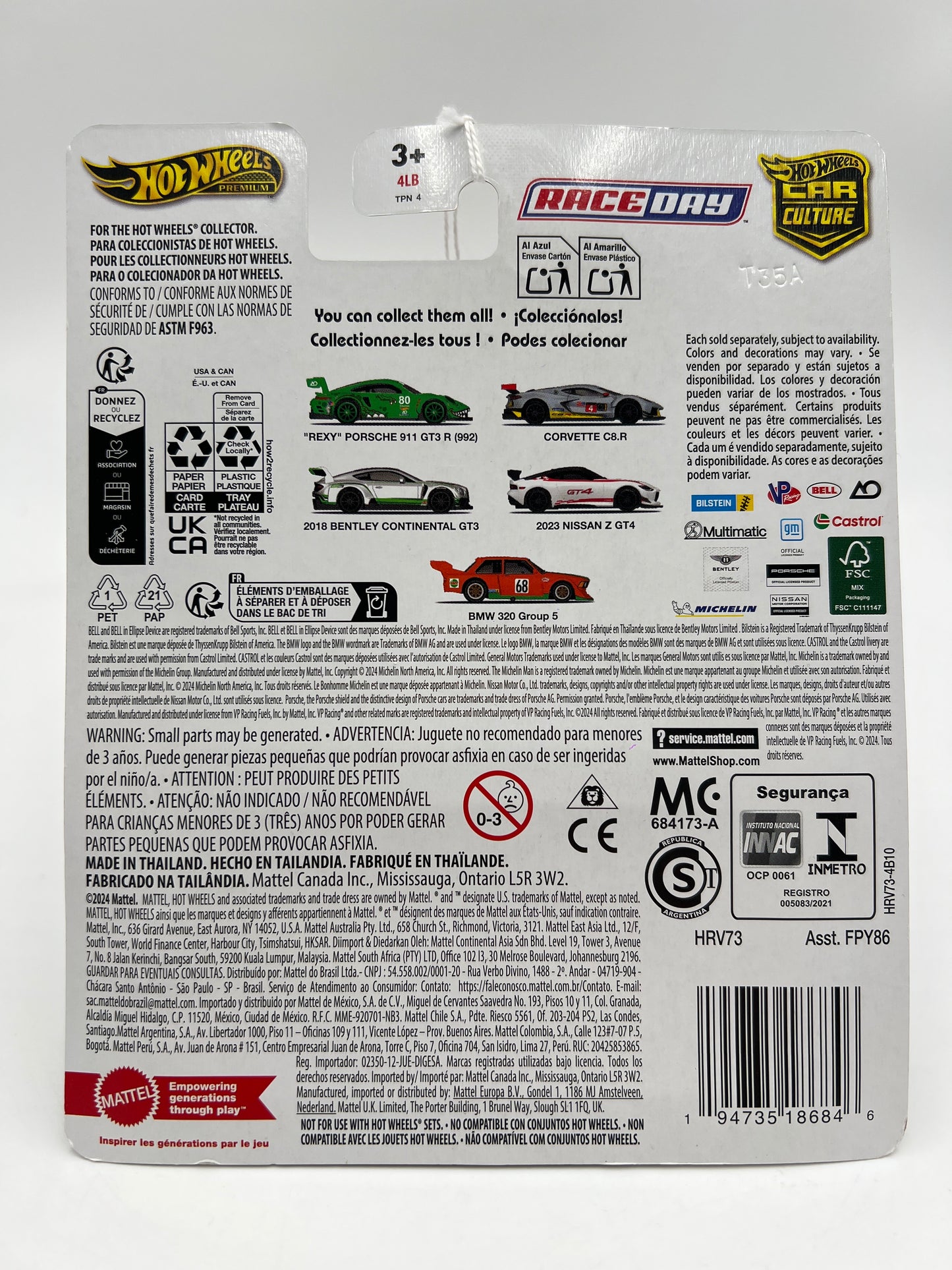 2024 HW Gold Label Premium Race Day #4 2023 Nissan Z GT4 White 245N