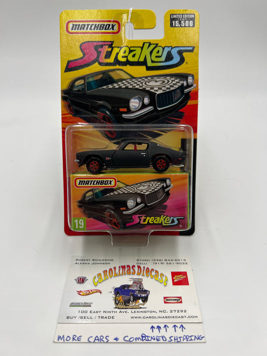 Matchbox Streakers #19 Chevrolet Camaro Z-28 Matte Black 171B