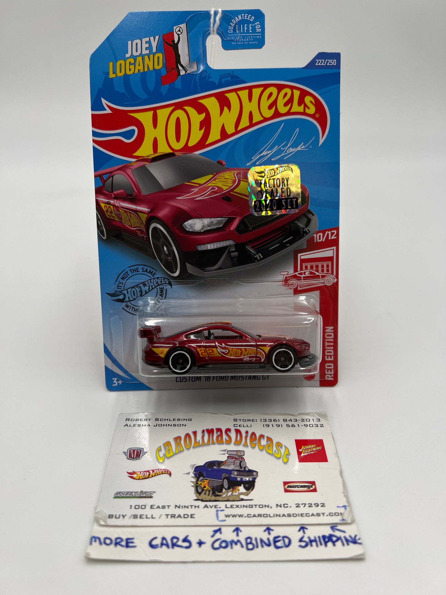 2020 Hot Wheels Factory Sealed Target Red Edition #222 Custom 18 Ford Mustang GT Red 148C