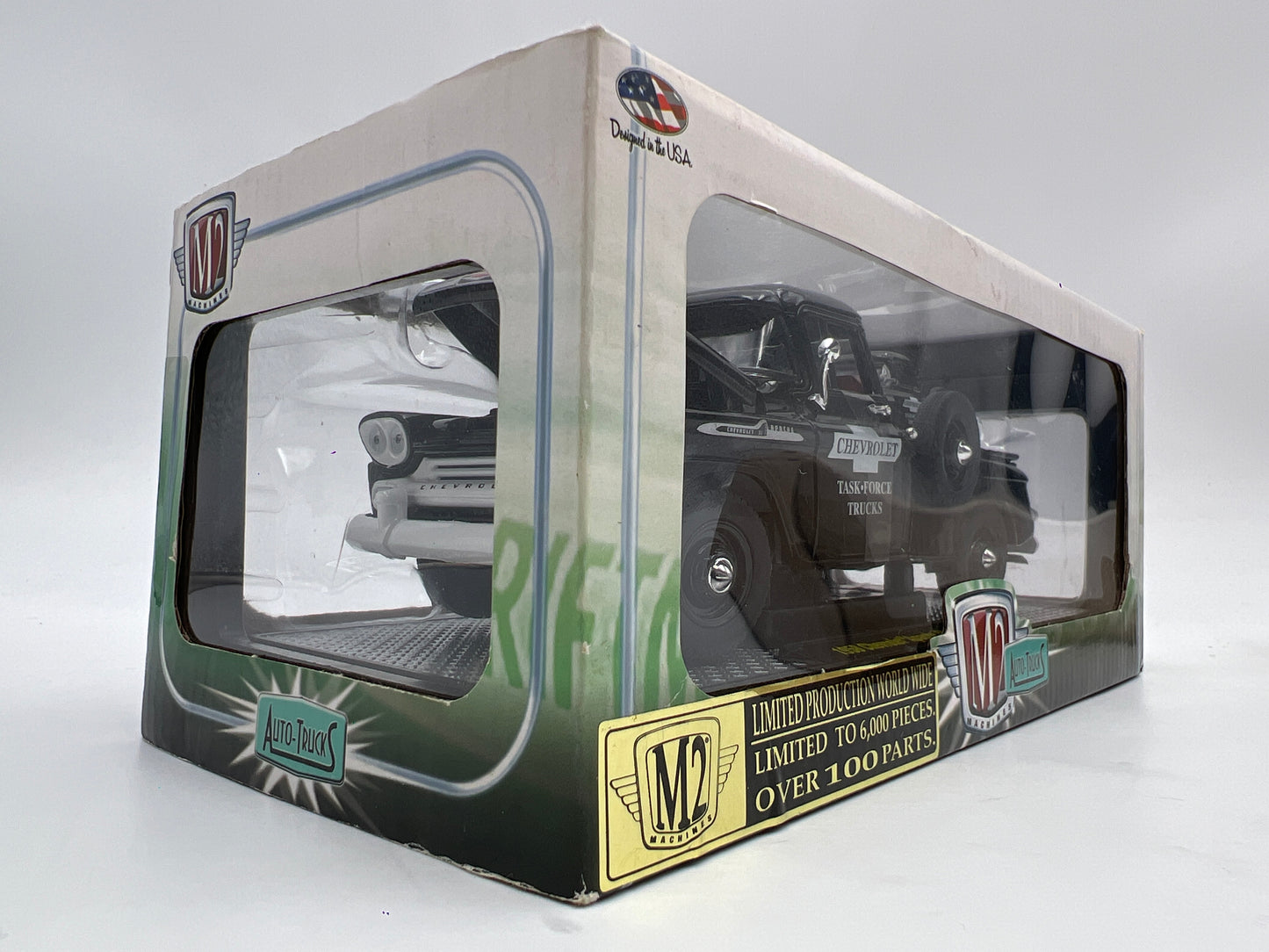 M2 Machines 1/24 S04 Walmart 2 Pack 1958 Chevrolet Apache Step Side Truck Black