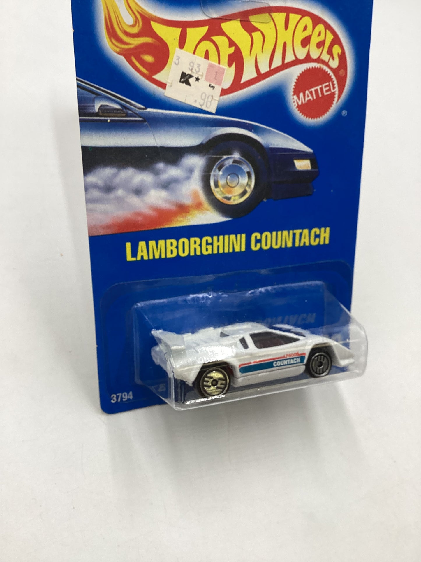 1991 Hot wheels #60 White Lamborghini Countach