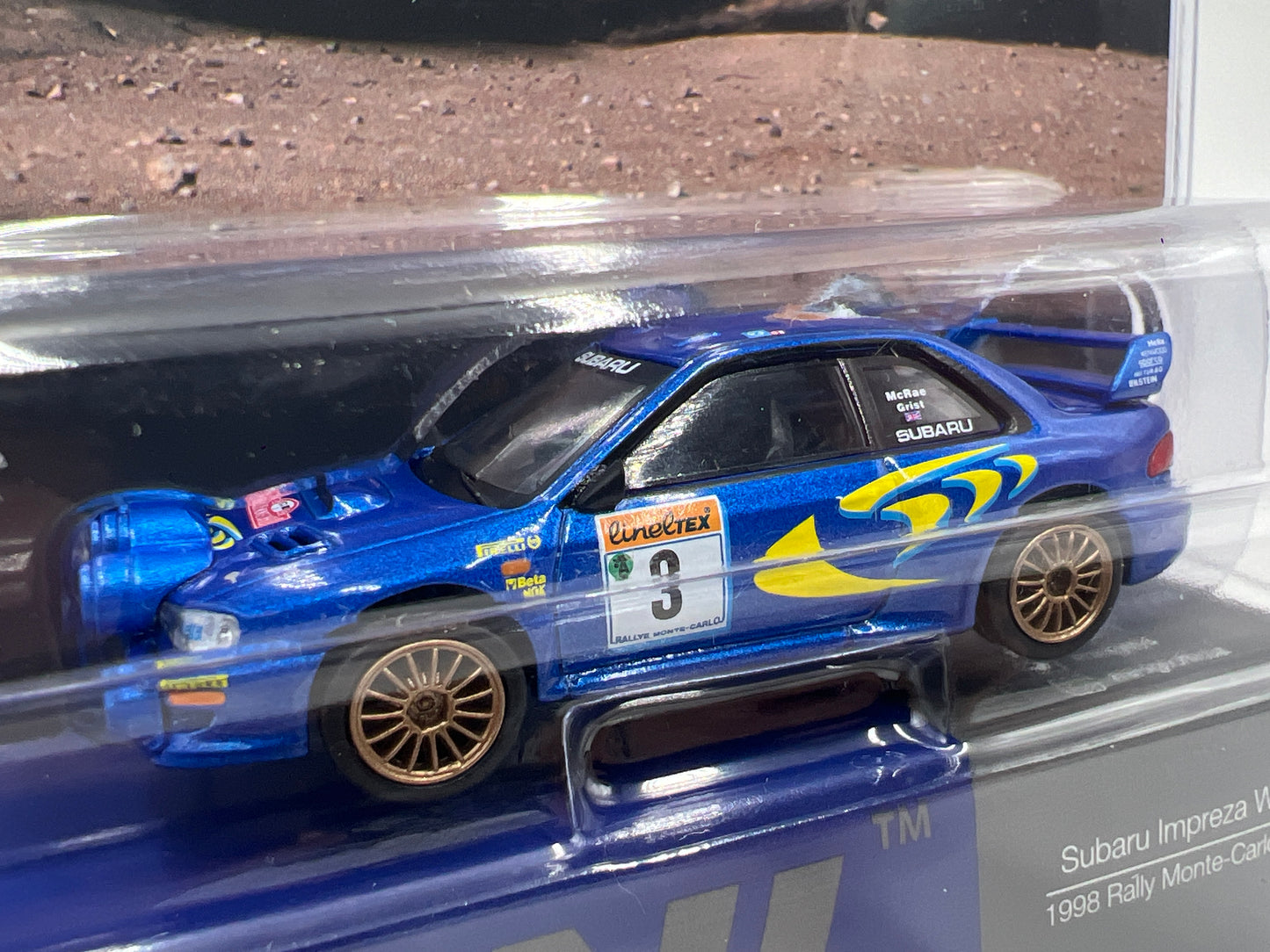 Mini GT #975 Subaru Impreza WRC98 #3 1998 Rally Monte-Carlo 3rd Place Blue 235A