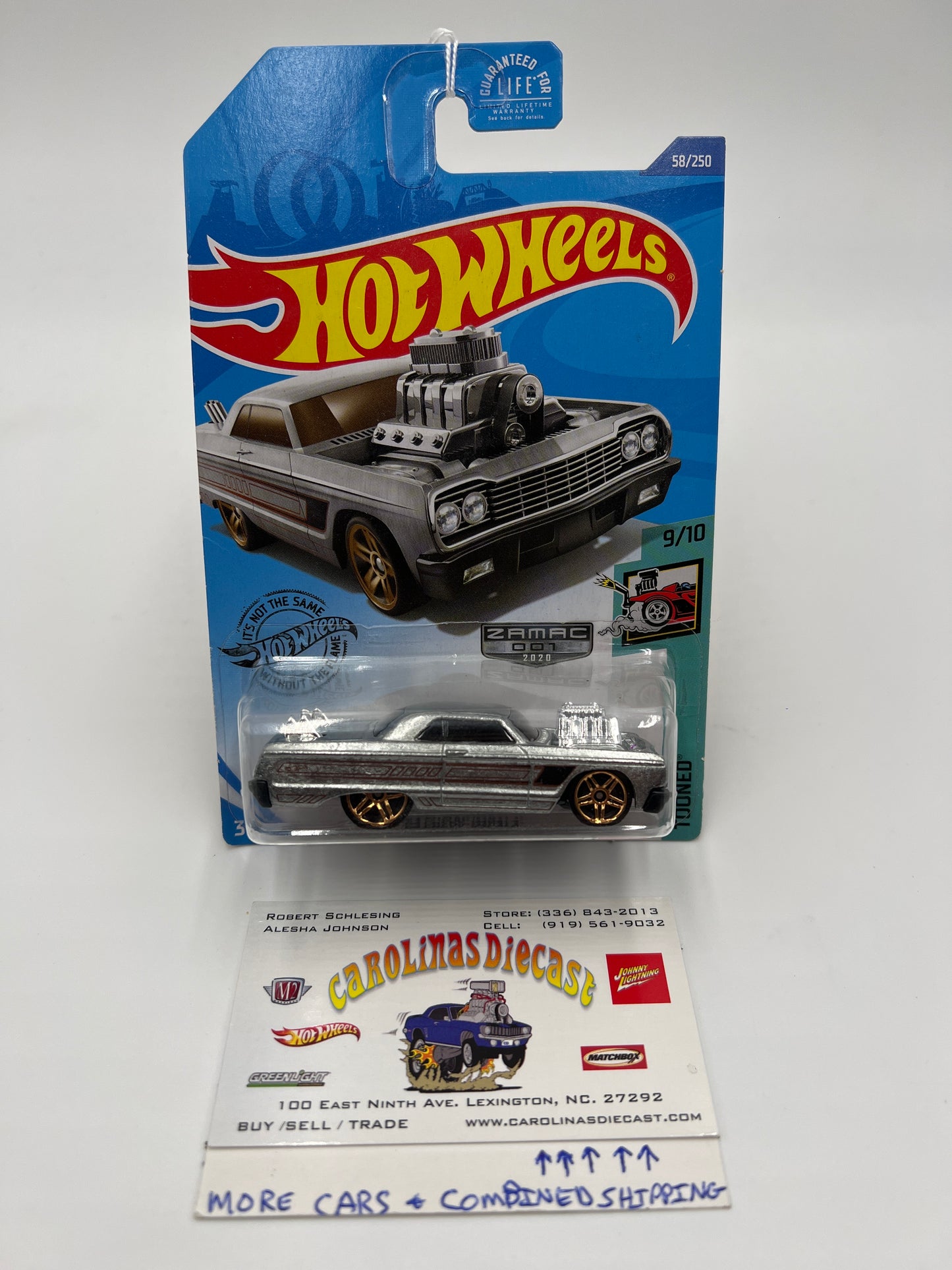 2020 Hot Wheels Tooned #58 Walmart Exclusive Zamac 001 64 Chevy Impala 147A