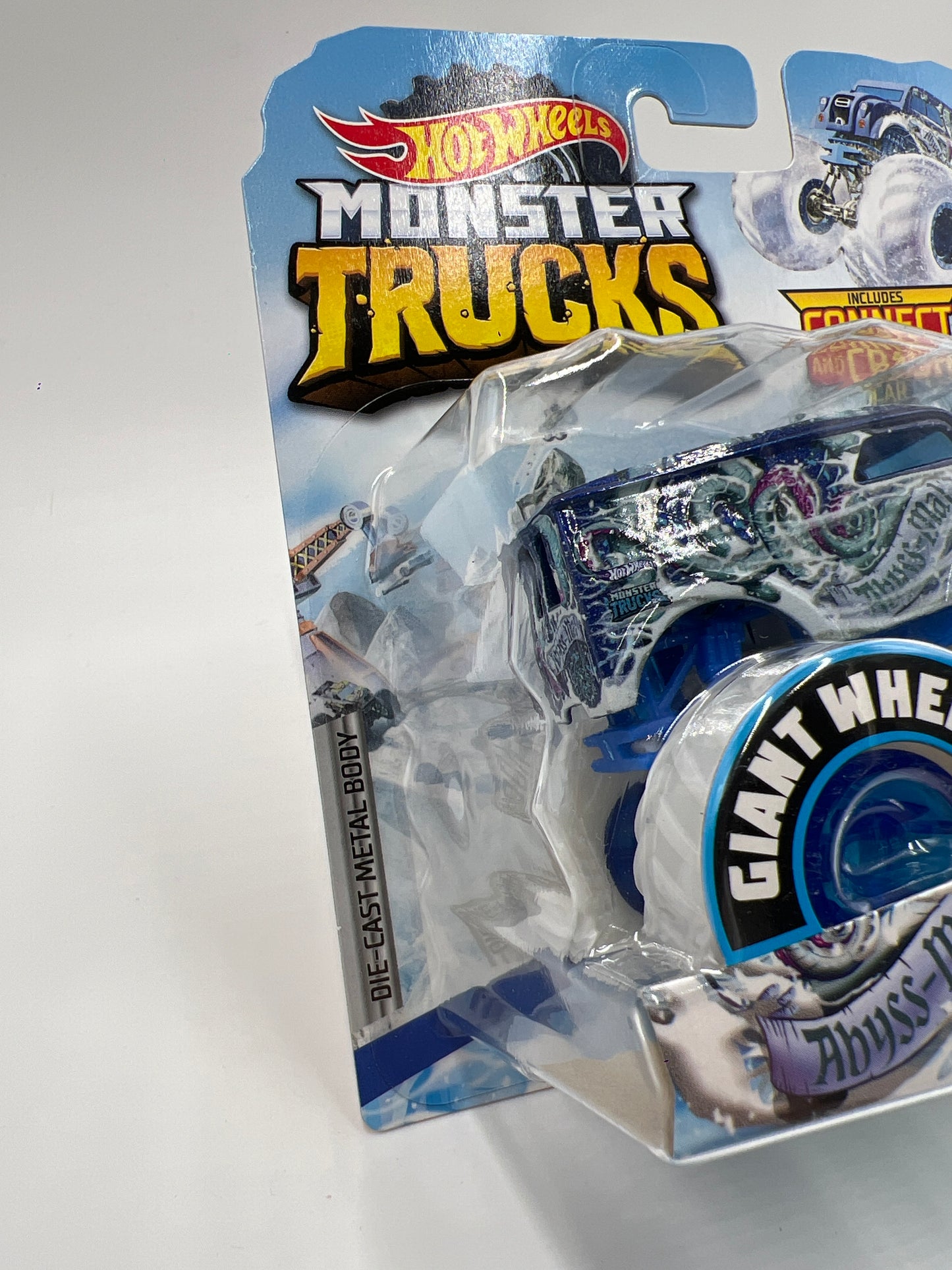 Hot Wheels Monster Trucks Blizzard Bashers Abyss-Mal W/Protector