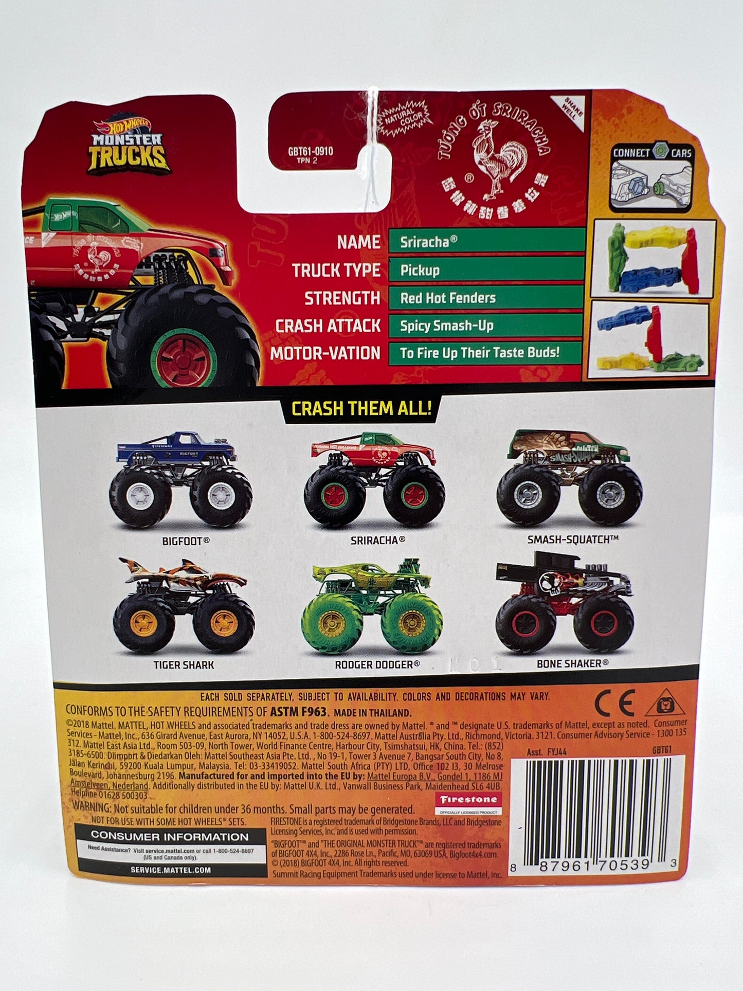 2019 Hot Wheels Monster Trucks #22 Sriracha 124G