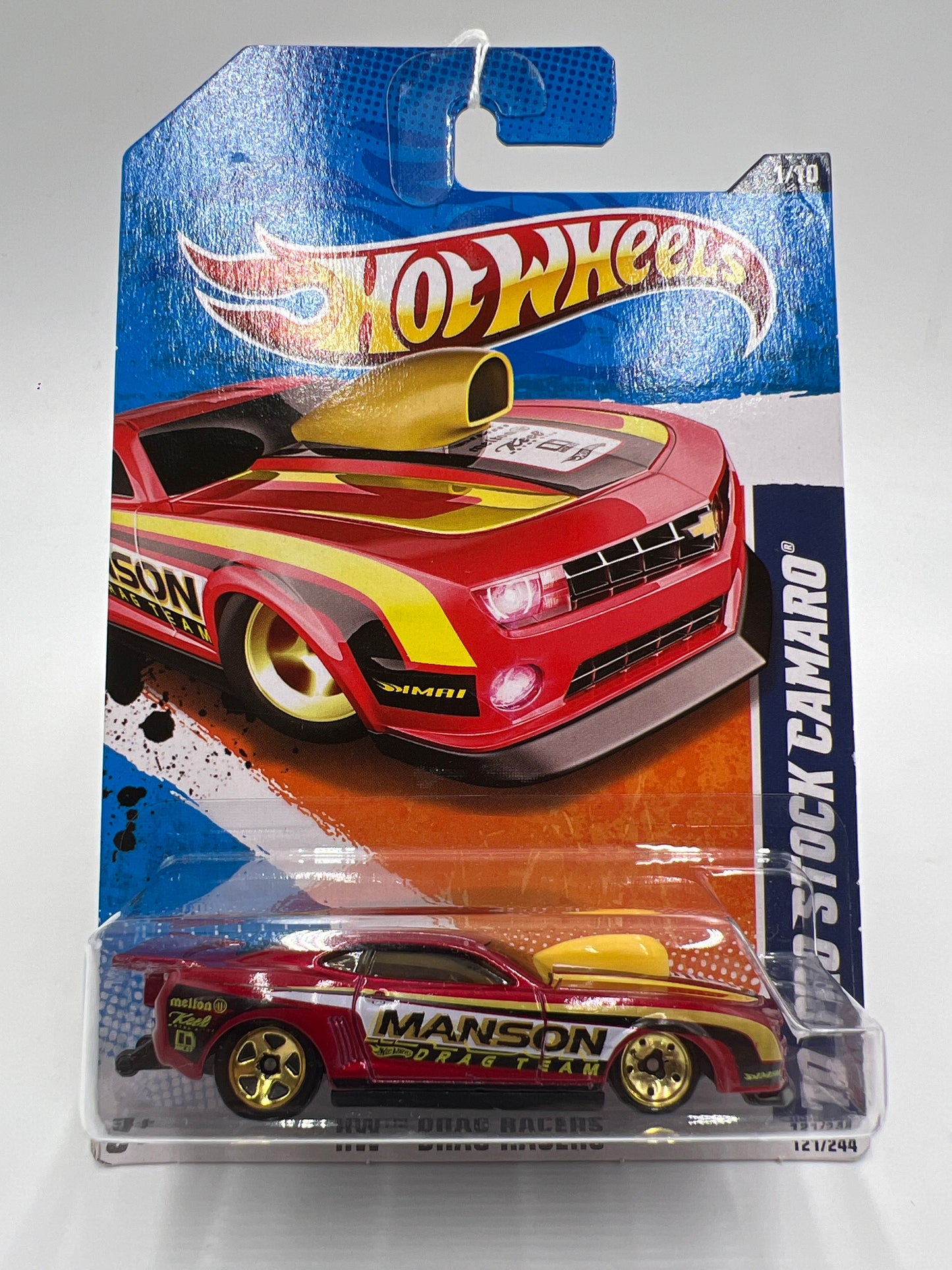 2011 Hot Wheels Drag Racers #121 10 Pro Stock Camaro Red 7F