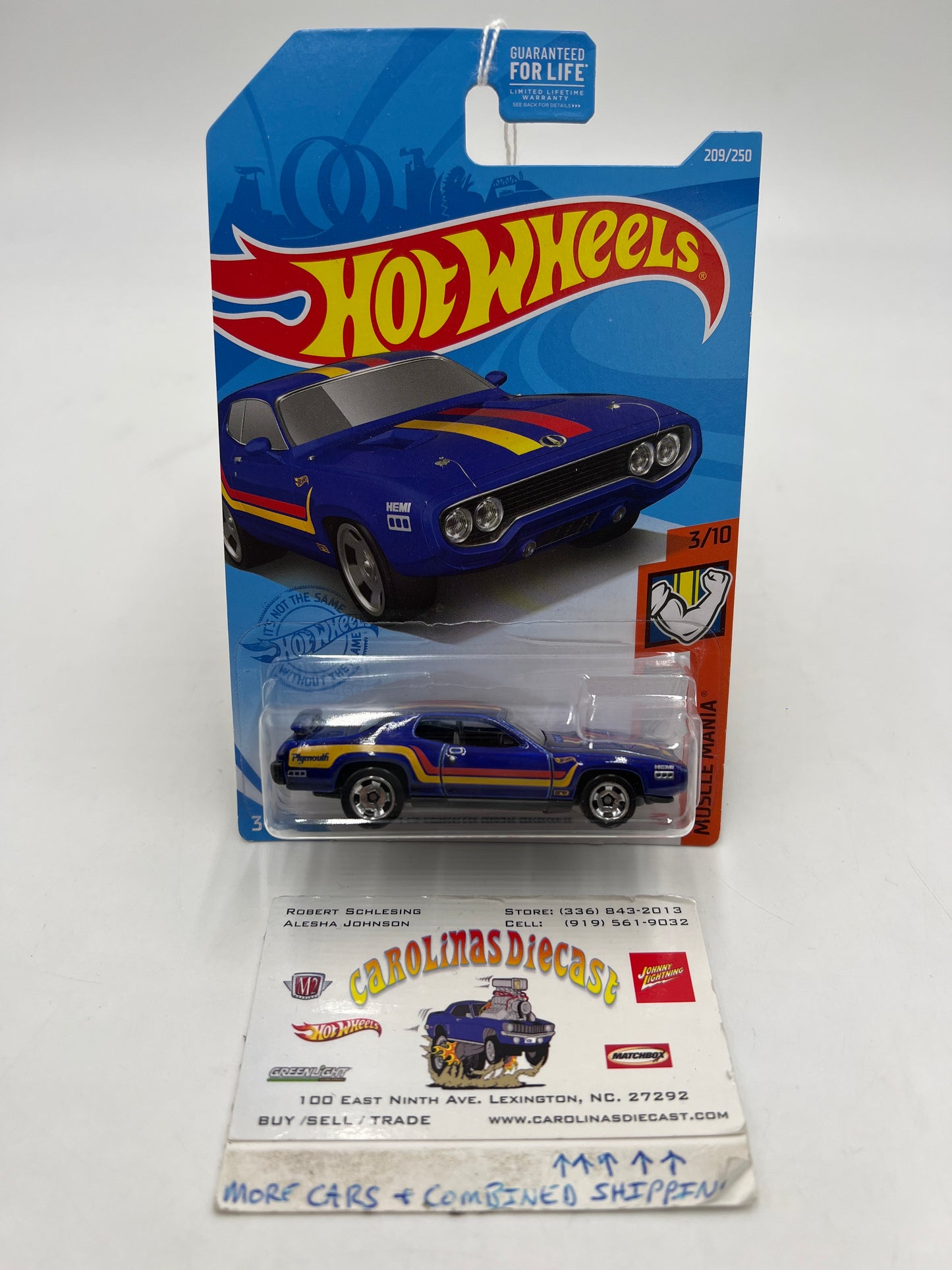 2021 Hot Wheels Muscle Mania #209 71 Plymouth Road Runner Blue 39E