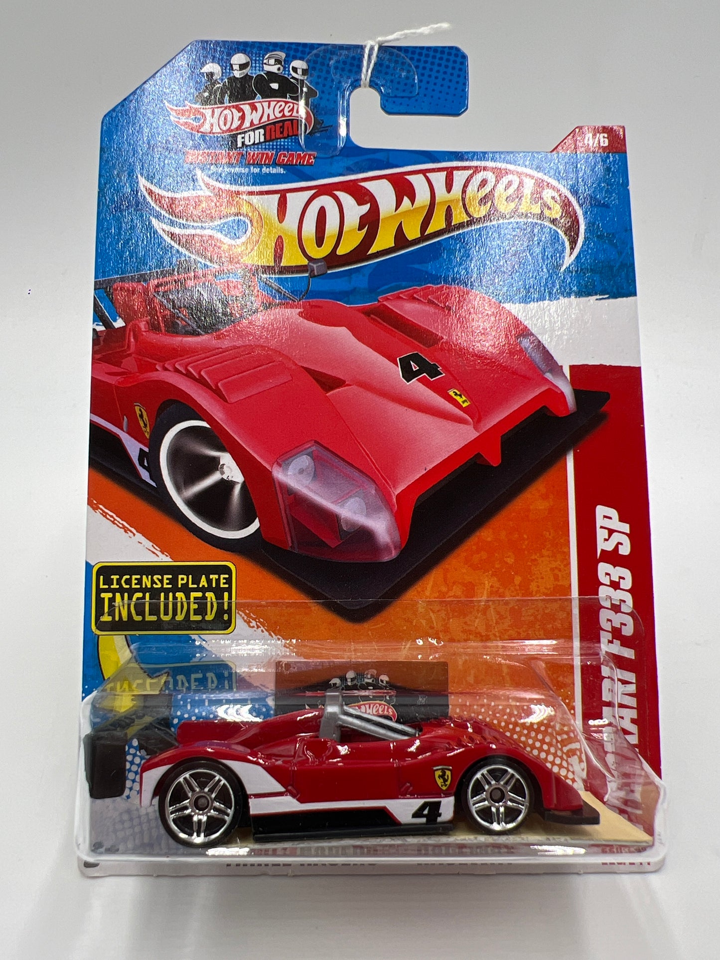 2011 Hot Wheels Thrill Racers Raceway #220 Ferrari F333 SP Red W/License Plate SR