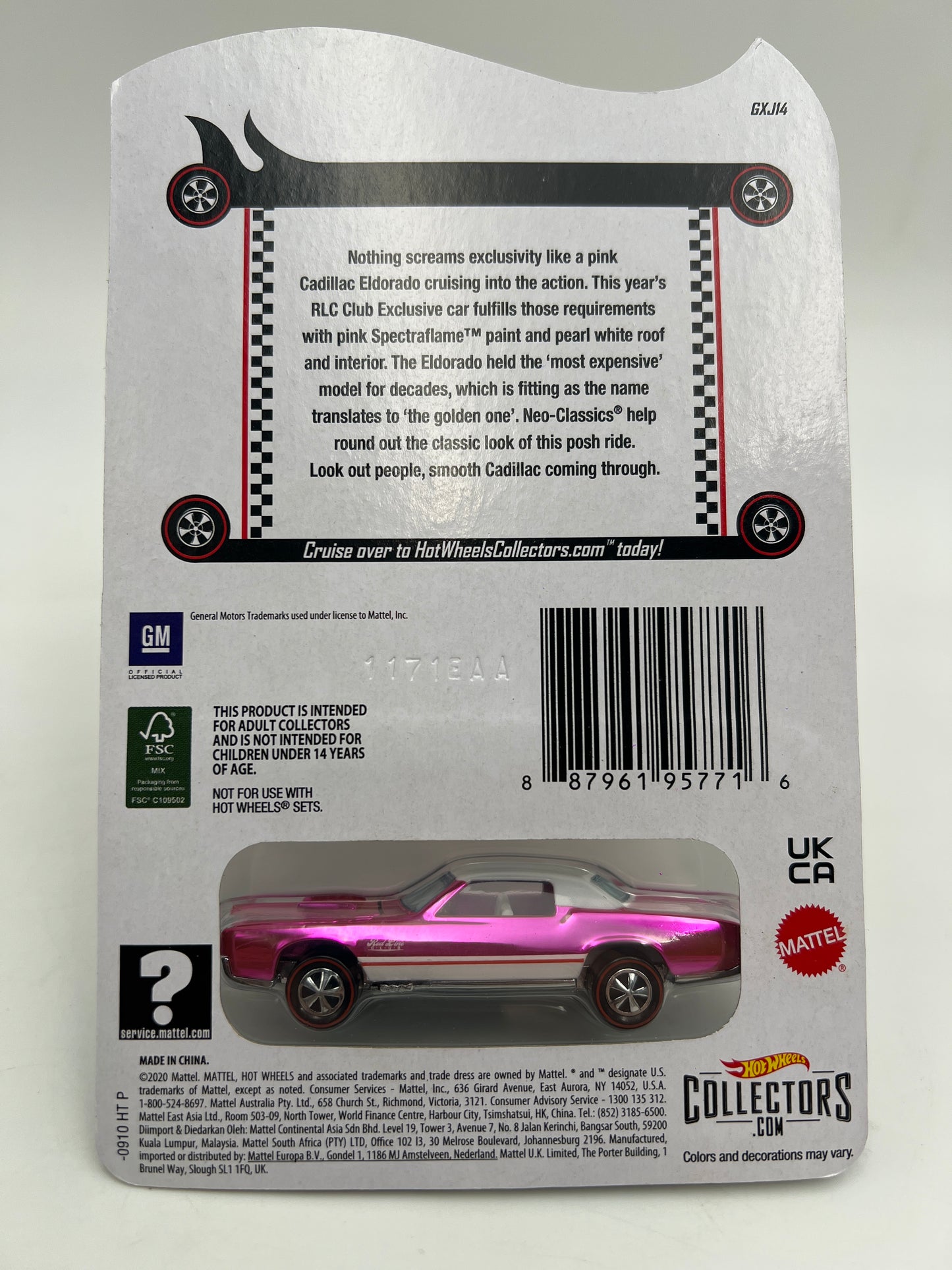 2021 Hot Wheels RLC Club Exclusive Custom Eldorado Pink W/Protector