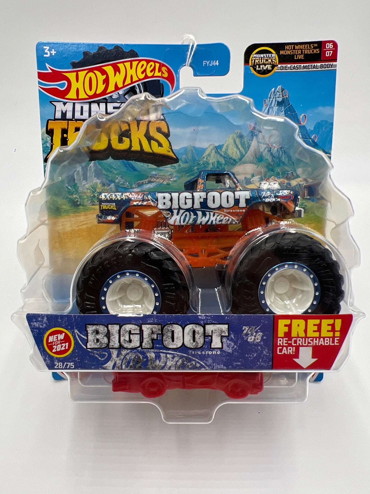 2021 Hot Wheels Monster Trucks HW MT Live #28 Bigfoot 133G